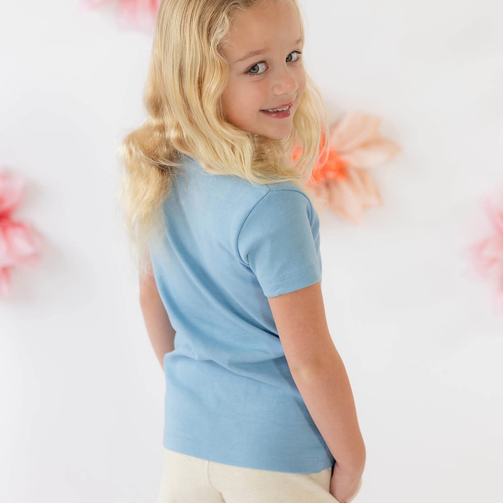 Mightly Girls Organic Cotton Solid Rib Knit Short Sleeve Tee