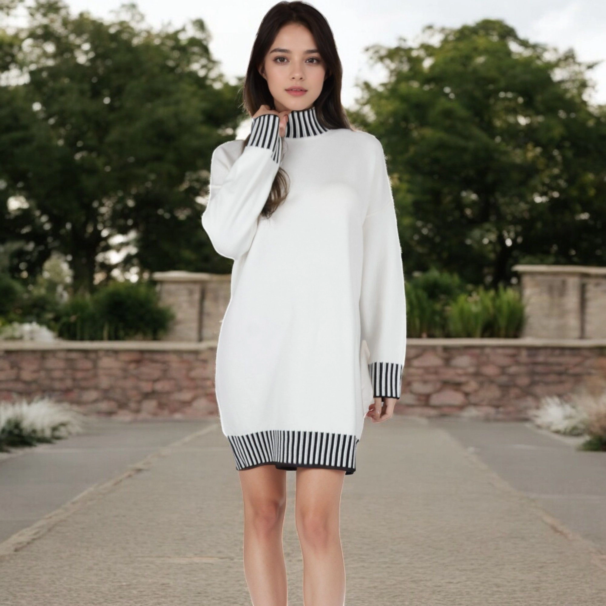 Anna-Kaci Women's Soft Knit Cozy Sweater Dress