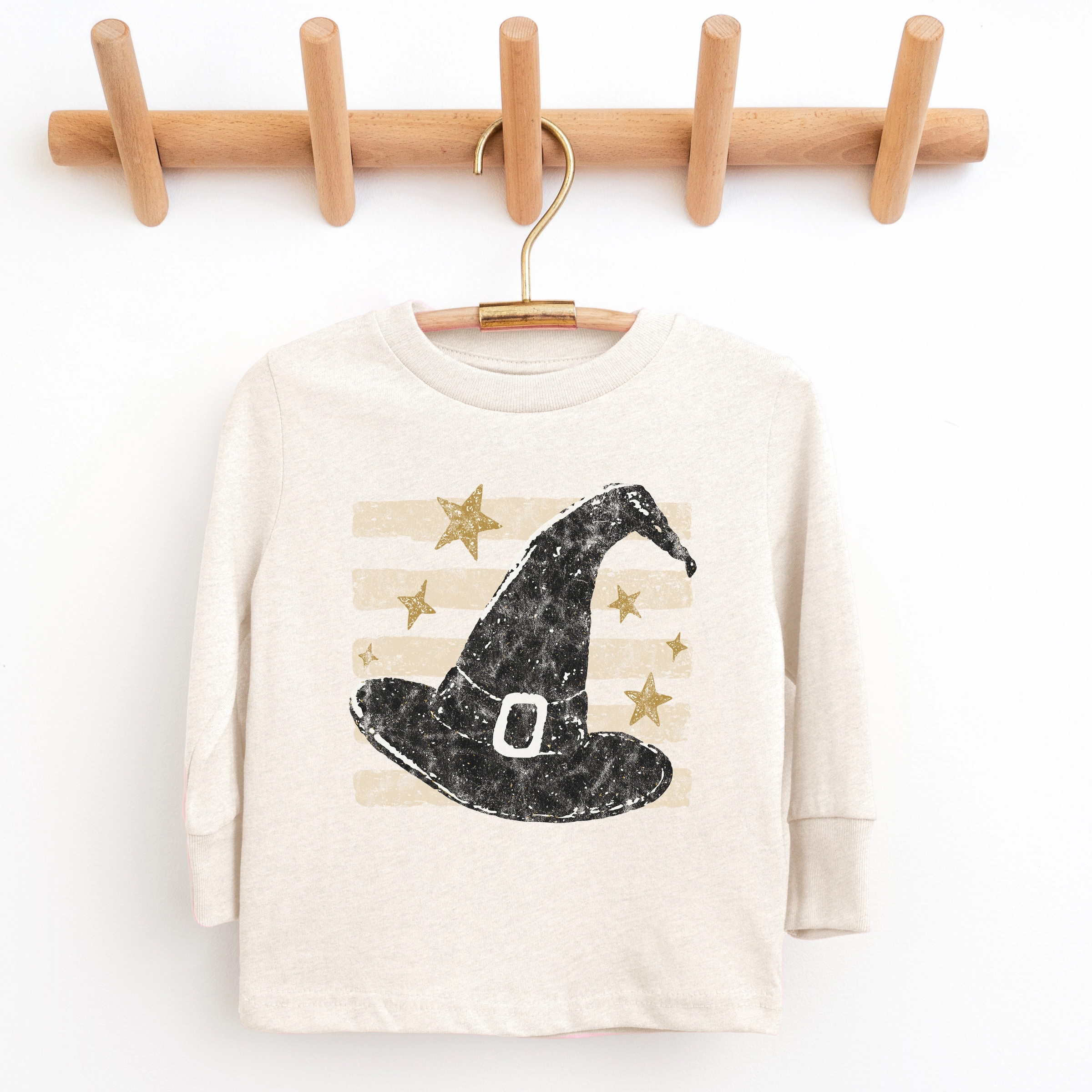 The Juniper Shop - Youth Long Sleeve Graphic T-Shirt Witch Hat Stripes