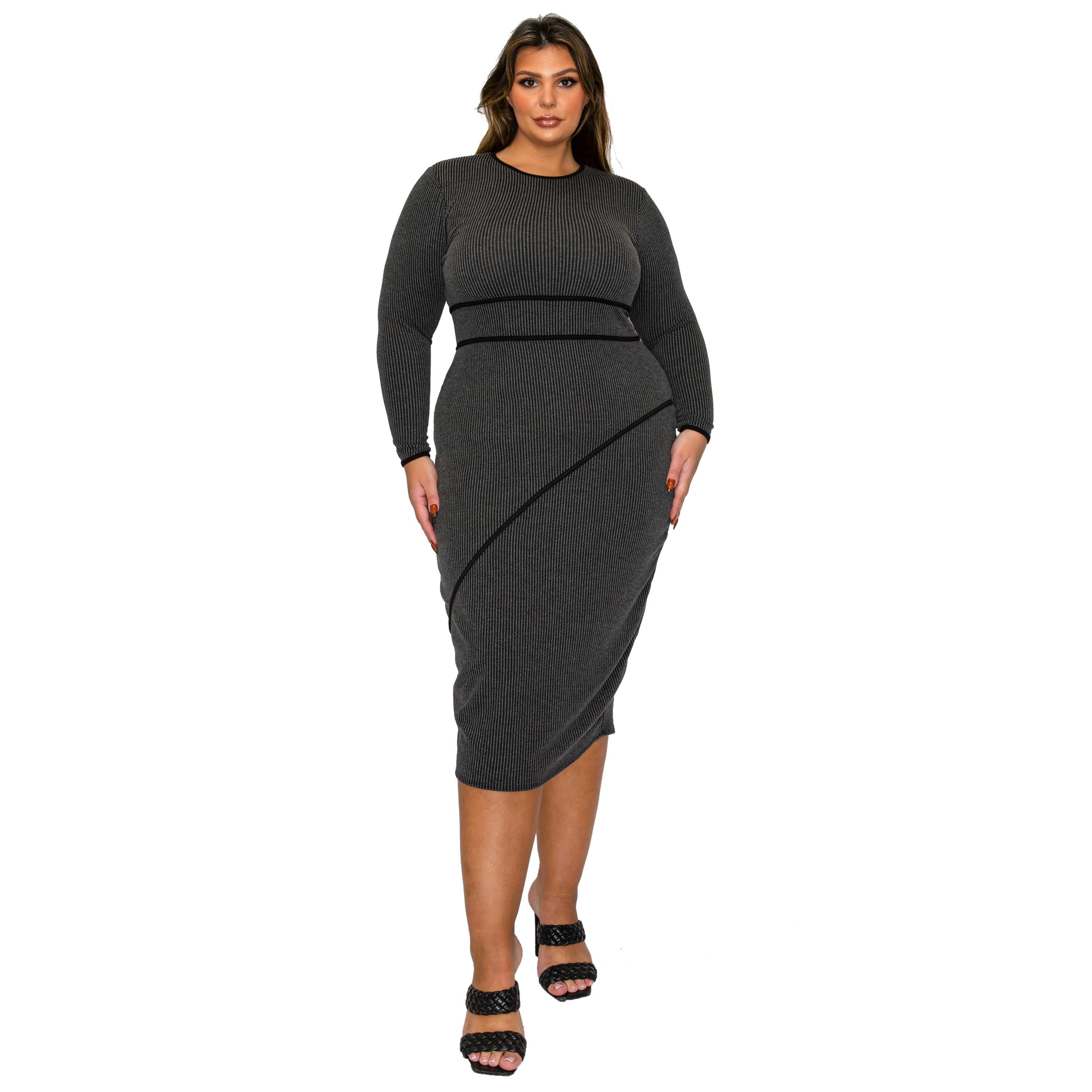 L I V D Women's Plus Elora Sweater Dress