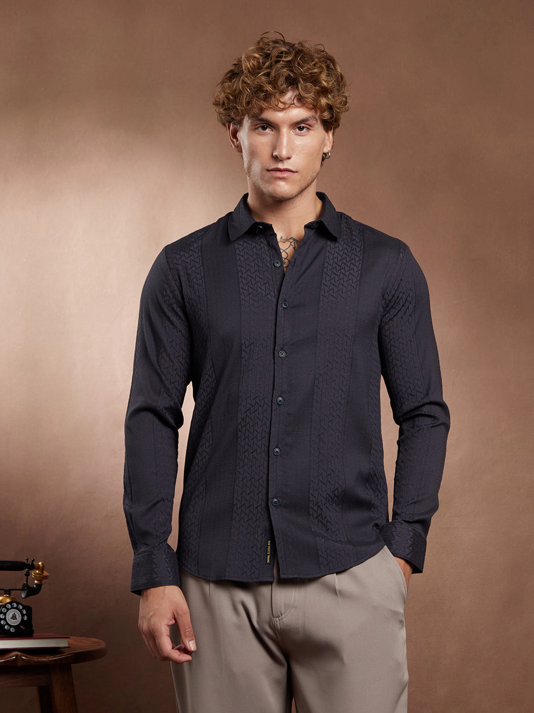 Cahoot Men's Tactile-Panel Shirt