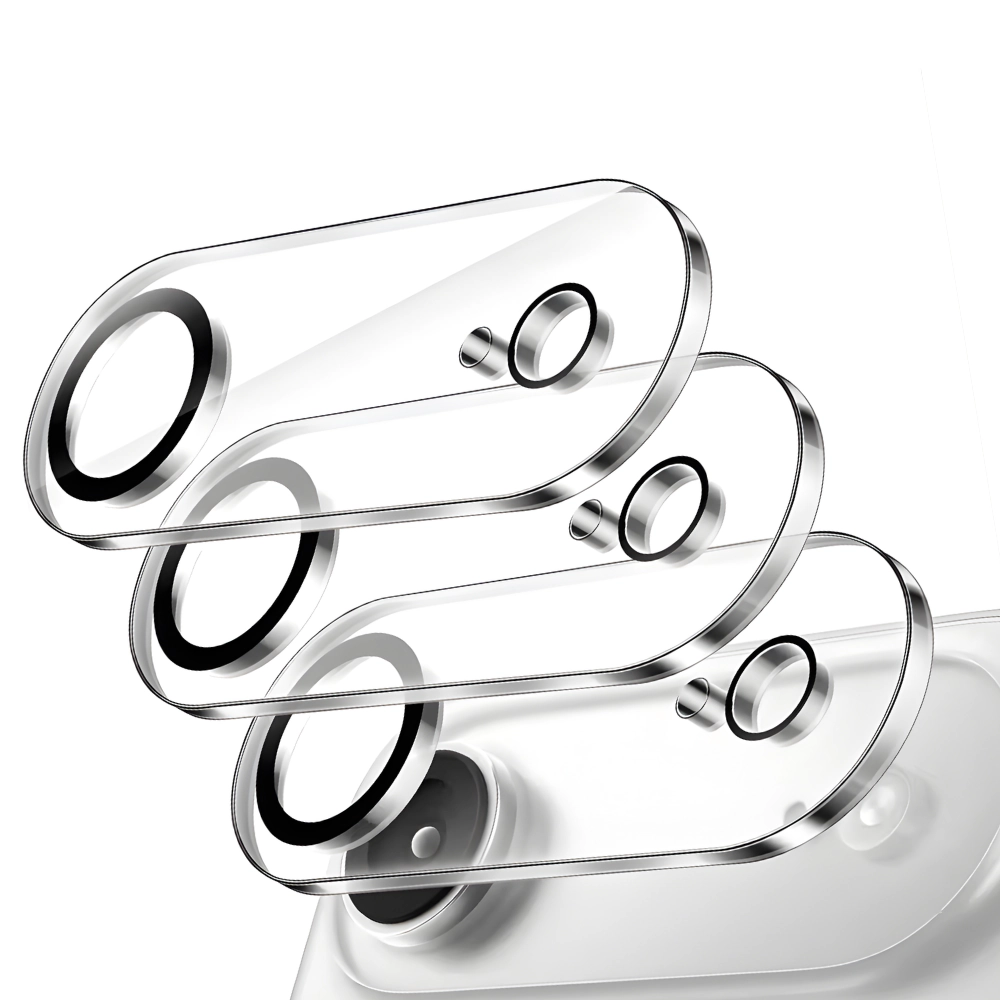 Qixxronics Camera Lens Protector for iPhone 17 Air Clear Tempered Glass Lens Cover Flim 3PCS
