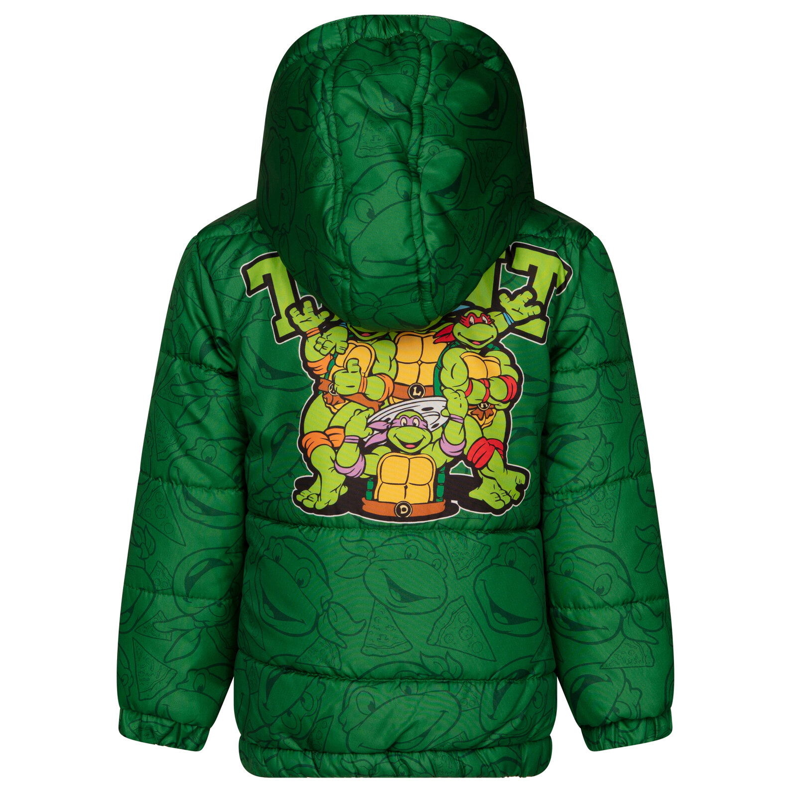Teenage Mutant Ninja Turtles Boys' Zip-Up Hooded Puffer Jacket