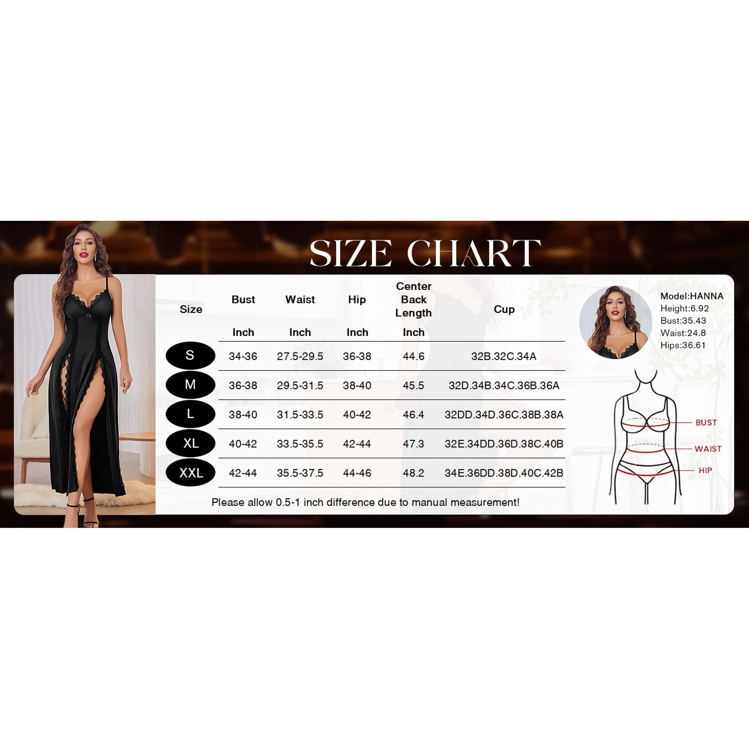 Avidlove Women's Satin Side Split Babydoll Chemise