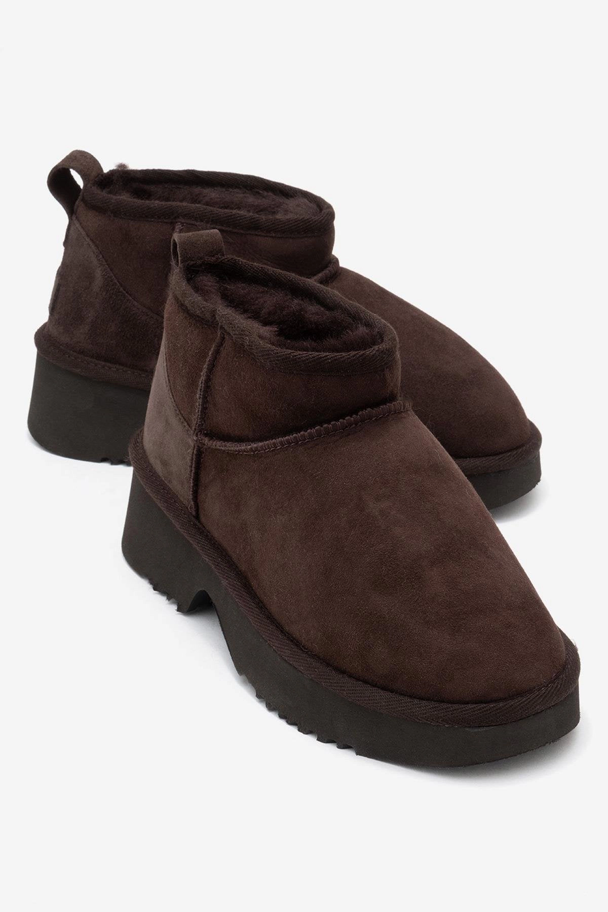 Forever & Always Womens Ary Leather Platform Boots