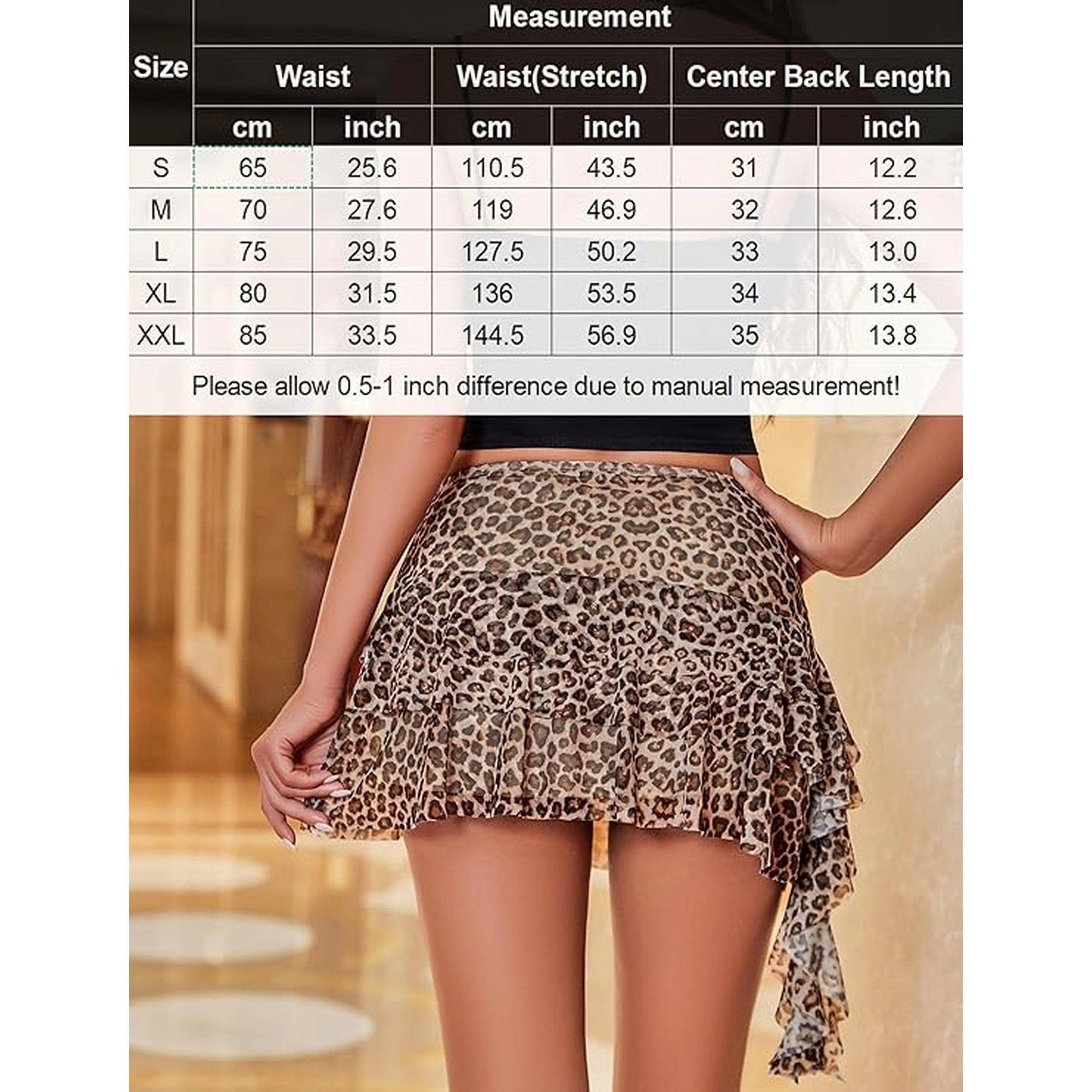 Avidlove Women's Asymmetric Ruffle Tiered Lace Mini Skirt