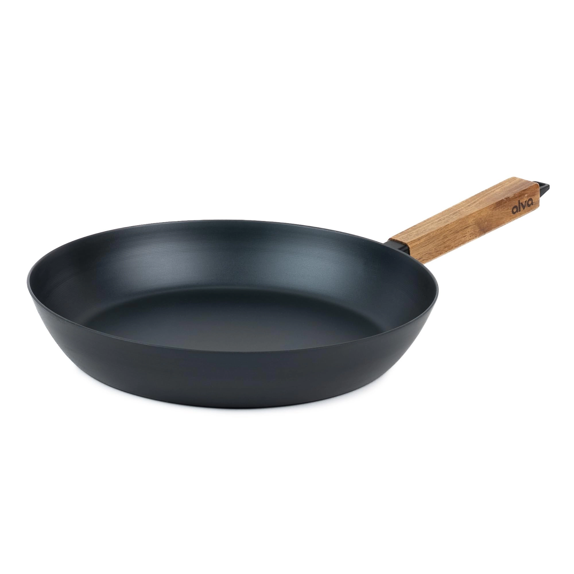 Alva Forest 8" Carbon Steel Frying Pan with Acacia Wood Handle
