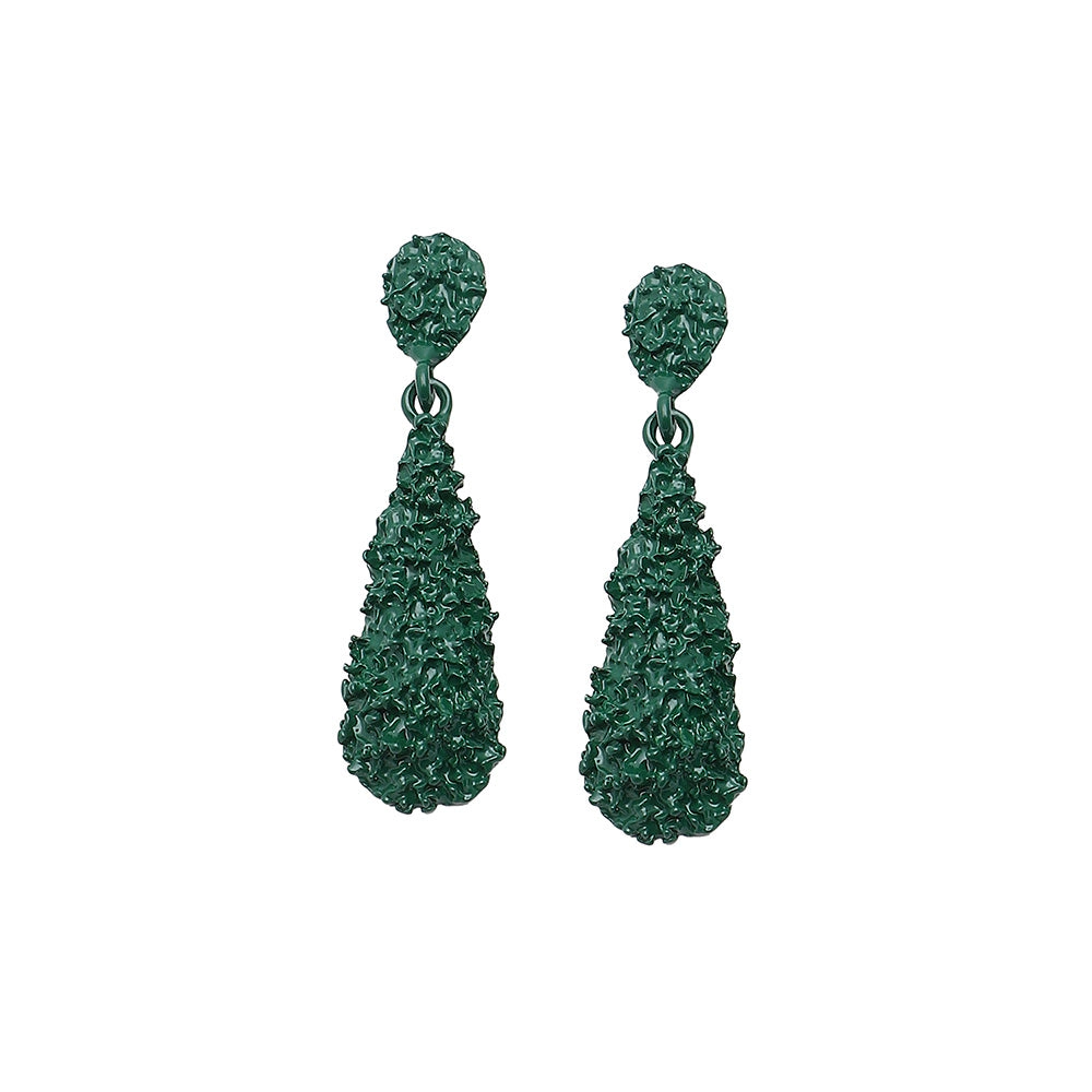 SOHI Women's Green Drop Earrings
