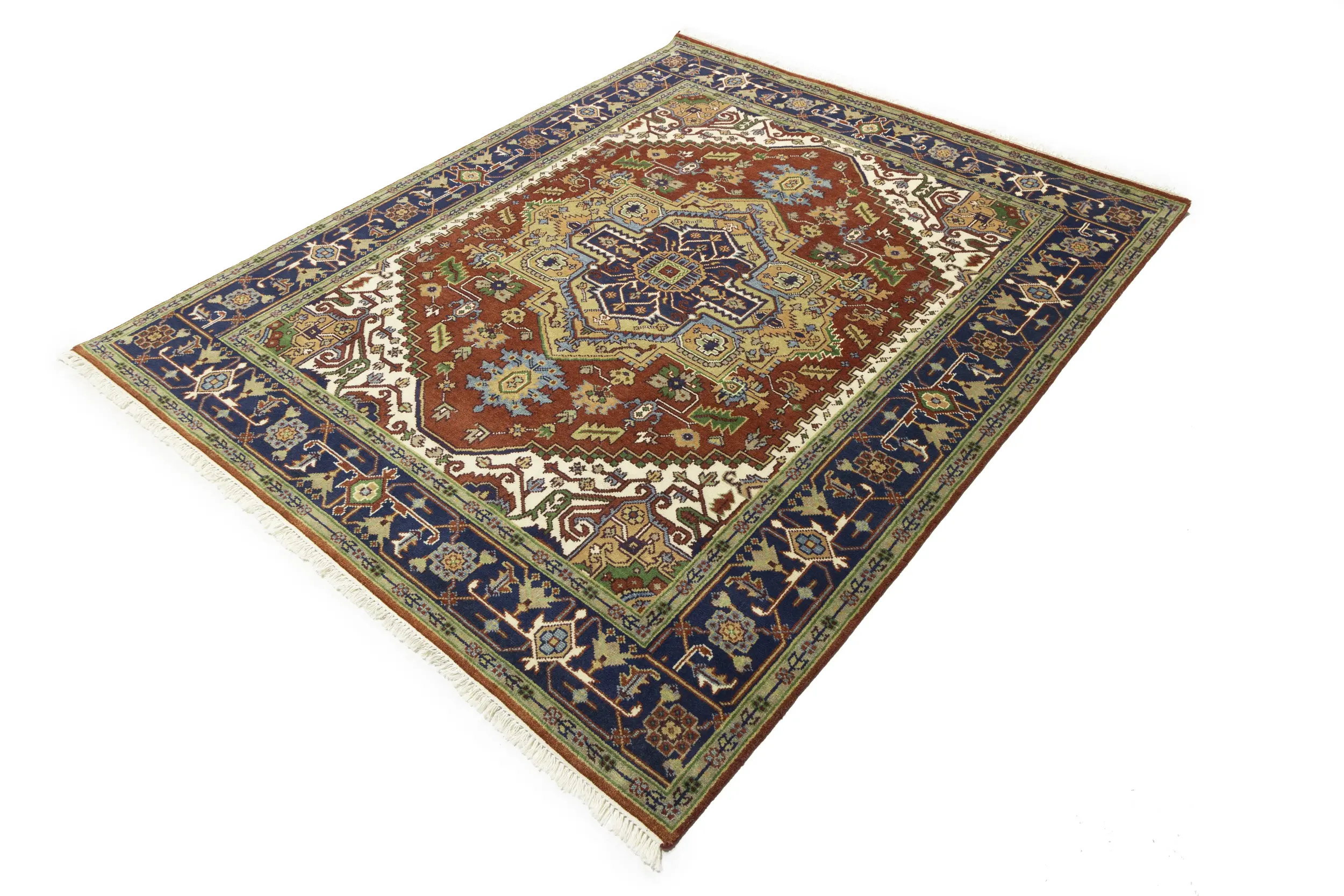 Magic Rugs 8'3 X 10'0 Rusty Red Heriz Hand Knotted Oriental Wool Rug