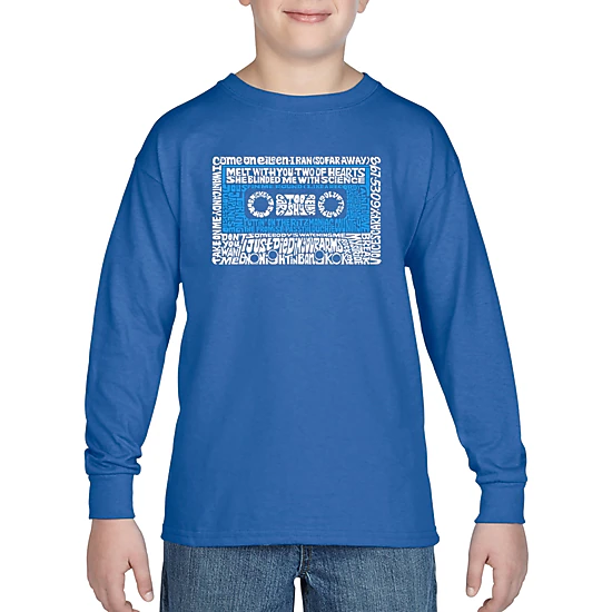 LA Pop Art Boys Long Sleeve T-Shirt -  80s One Hit Wonders
