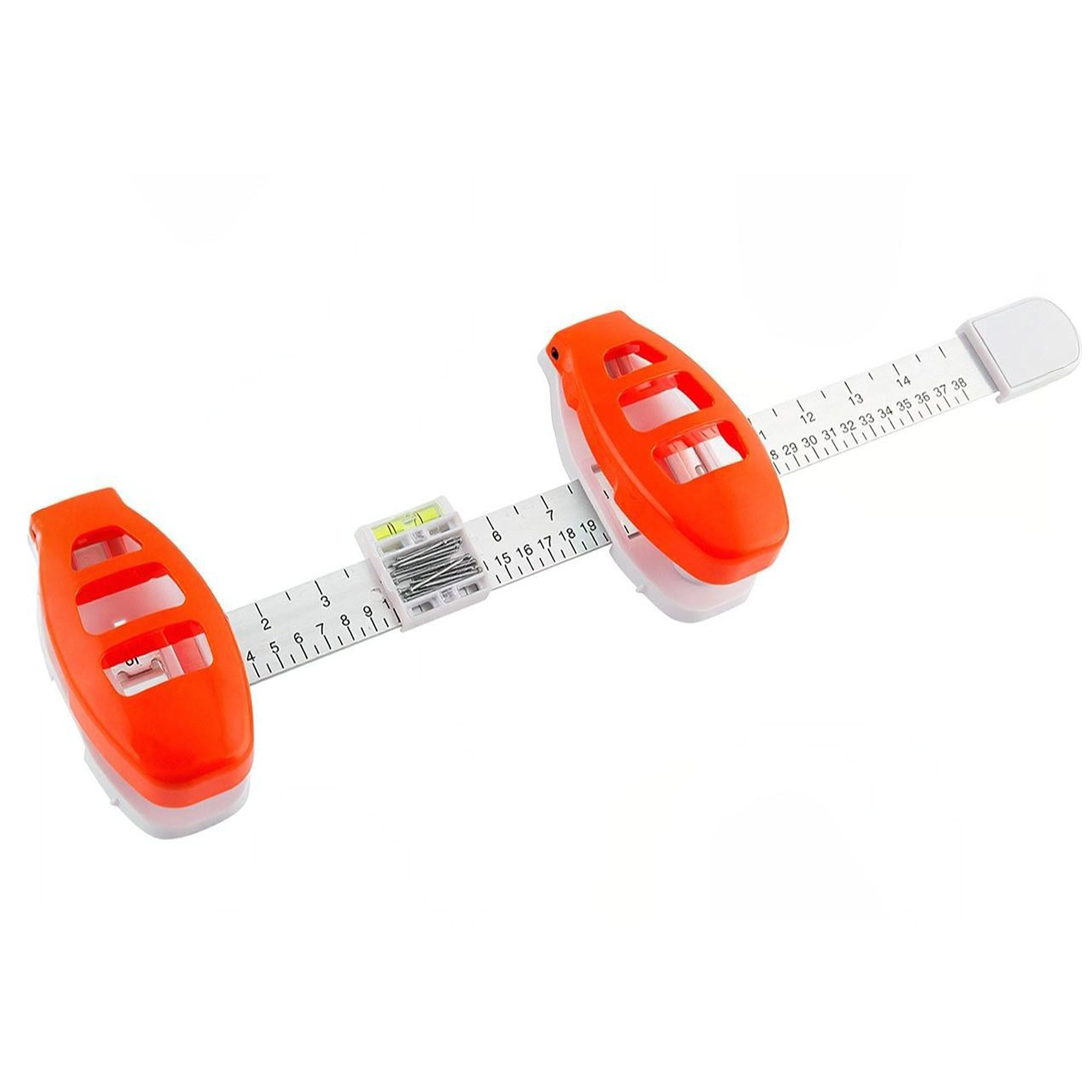 Alilang Unisex Wall Mount Measuring and Leveling Tool with Dual Position Markers and Built In Bubble Level