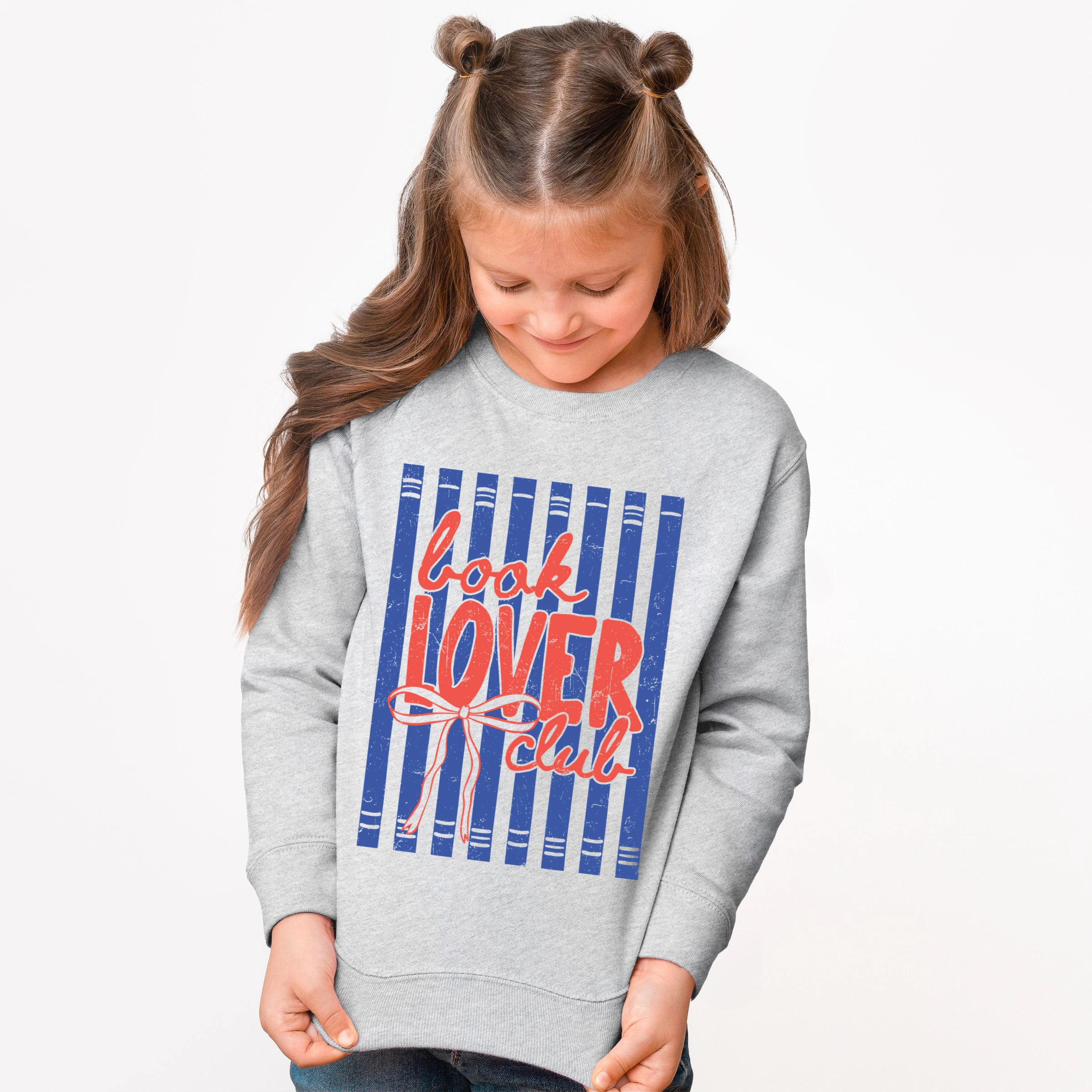 The Juniper Shop - Book Lover Club Stripes Youth Graphic Sweatshirt