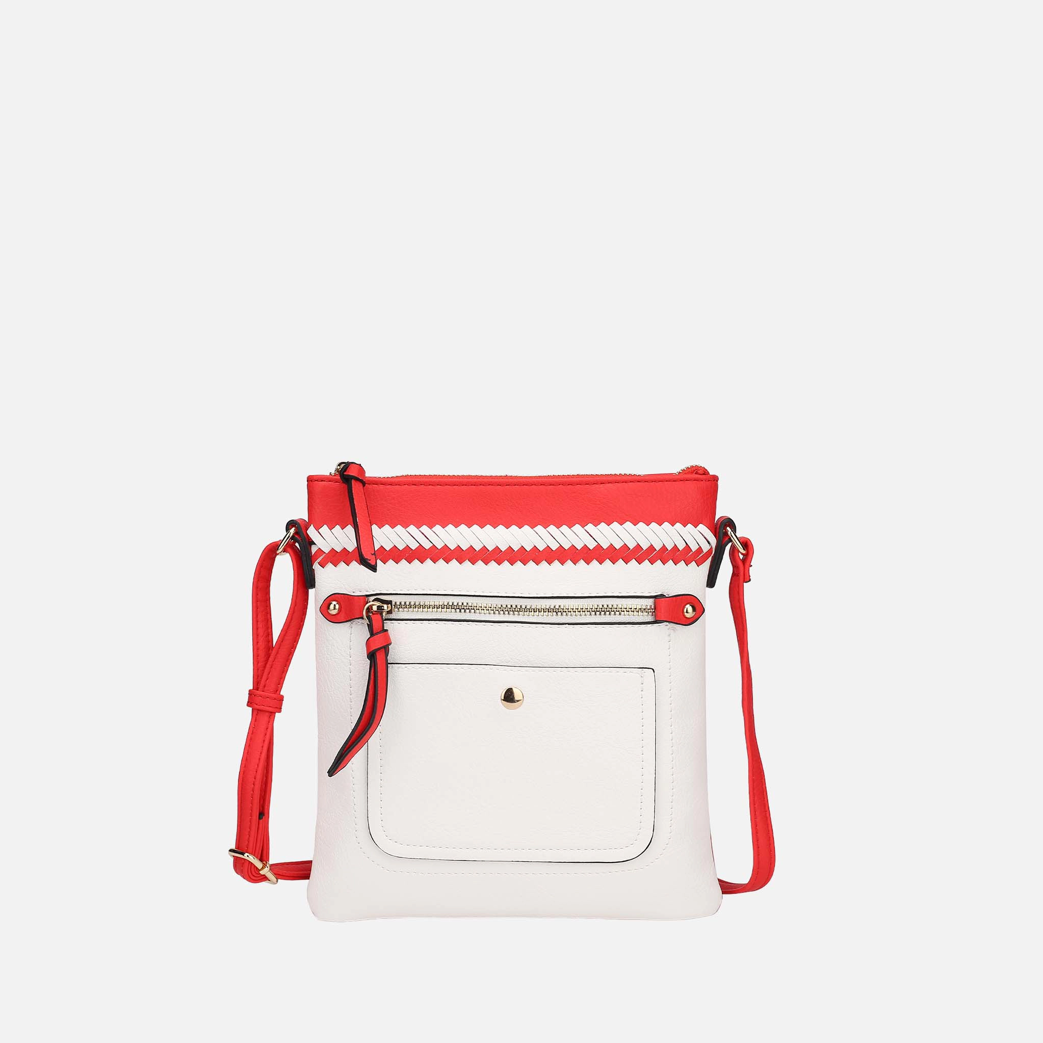 Mia K Collection Georgia Color-Block Vegan Leather Crossbody