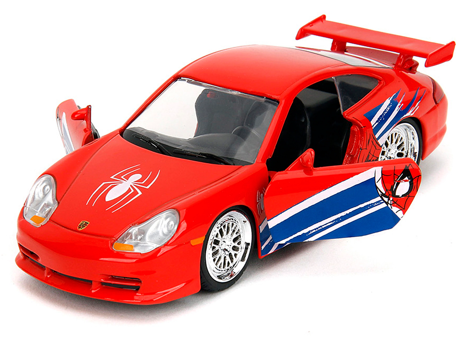 Jada Porsche 911 GT3 RS (996) Red with Graphics "Marvel's Spider-Man" 1/32 Diecast Model Car by Jada