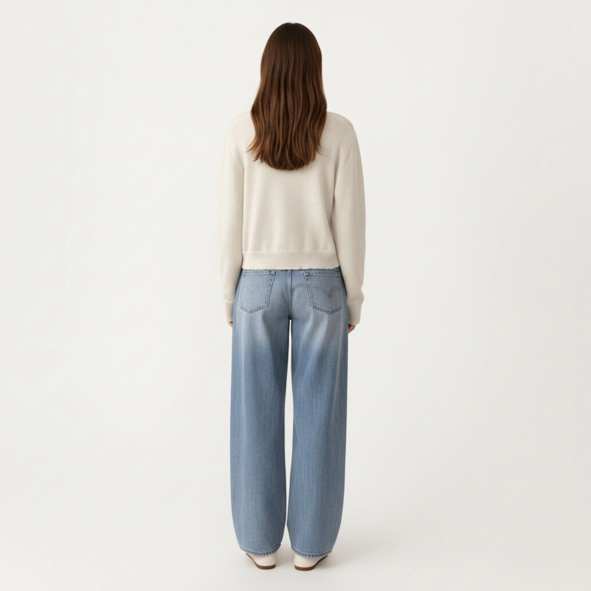 Anna-Kaci Women's Soft Knit Button Front Cropped Cardigan with Ribbed Trim Details and Relaxed Long Sleeves