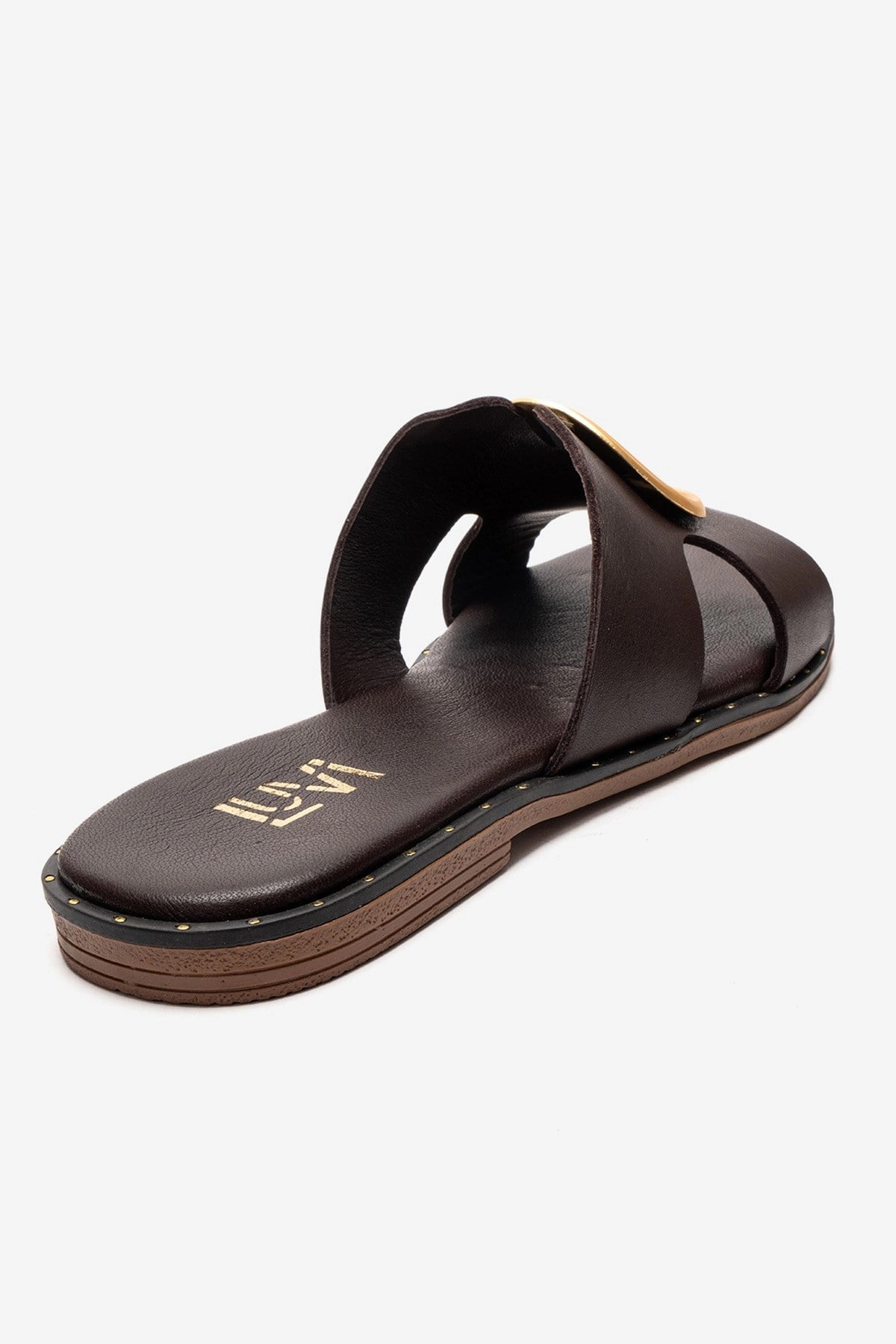 Forever & Always Womens Nolita Leather Slide Sandals