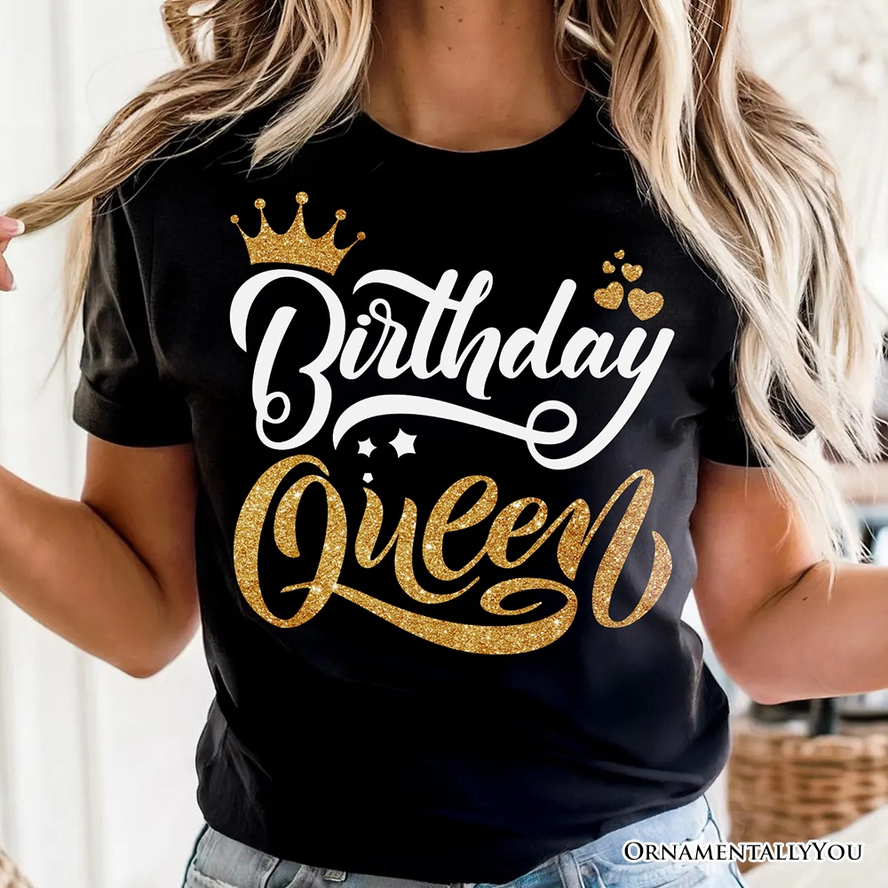 OrnamentallyYou Womens Birthday Queen T-Shirt