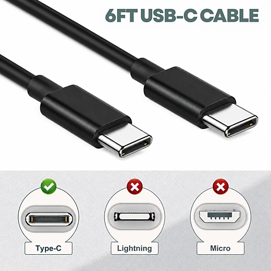 Qixxronics 2-Pack USB-C Charging Cable 6ftand USBC Fast Charger 35W for Samsung Galaxy S26 S24 S25 S22 S23, Z Flip 7 6 5 Z Fold 5 4