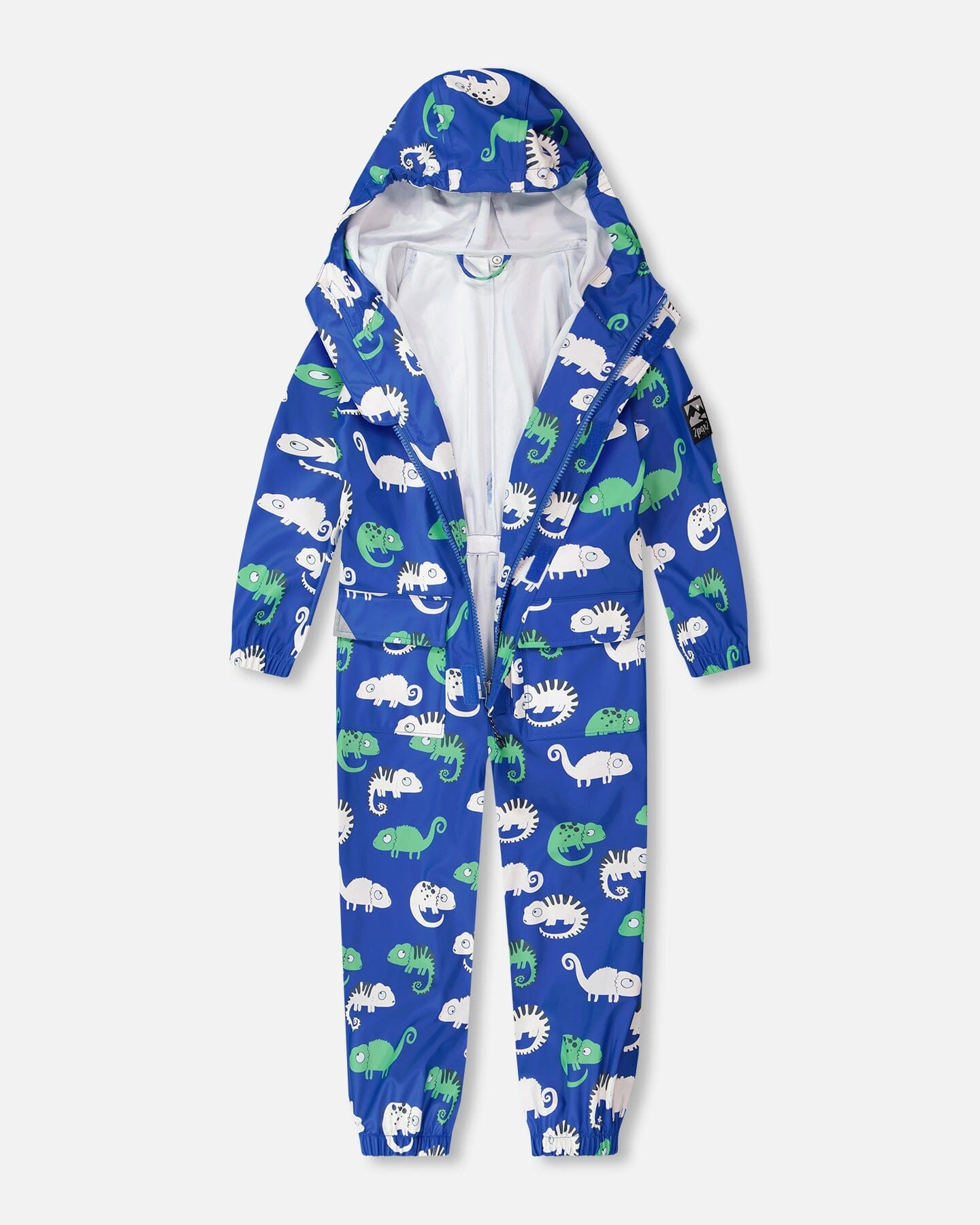 Deux par Boys Rain One-Piece Polyurethane Chameleon Print