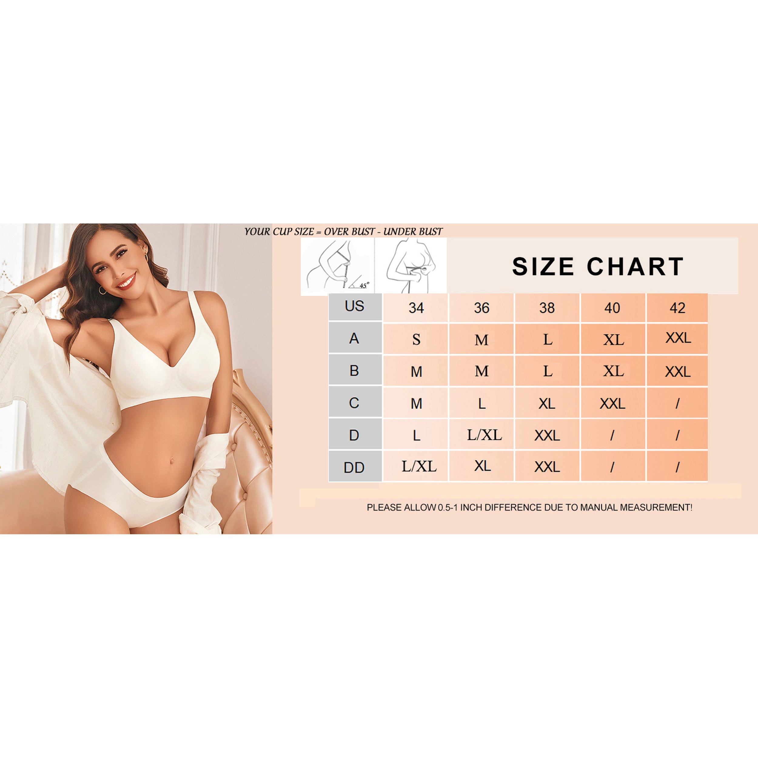 Avidlove Women's Seamless Wireless Full Coverage Padded Bra