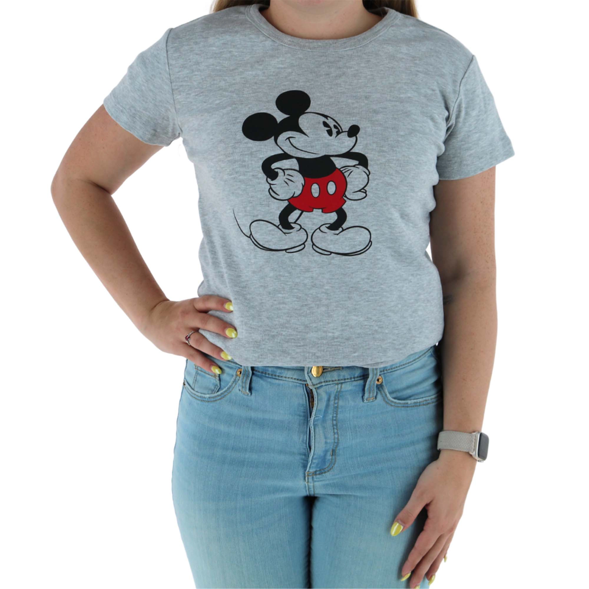 Jerry Leigh Women's Plus Size Disney Mickey Crewneck Short Sleeve Tee