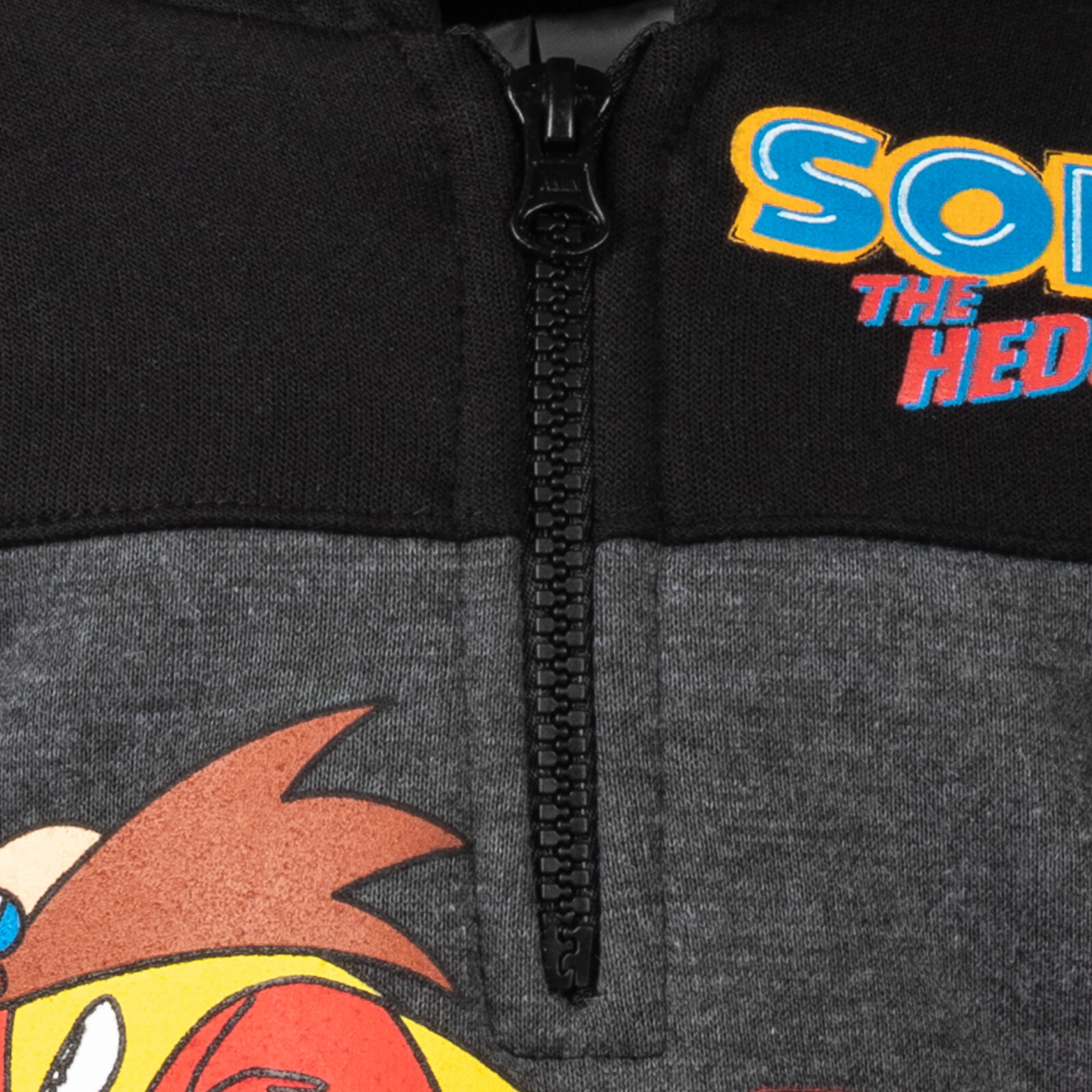 SEGA Sonic the Hedgehog Boys' Fleece Quarter-Zip Hooded Sweatshirt