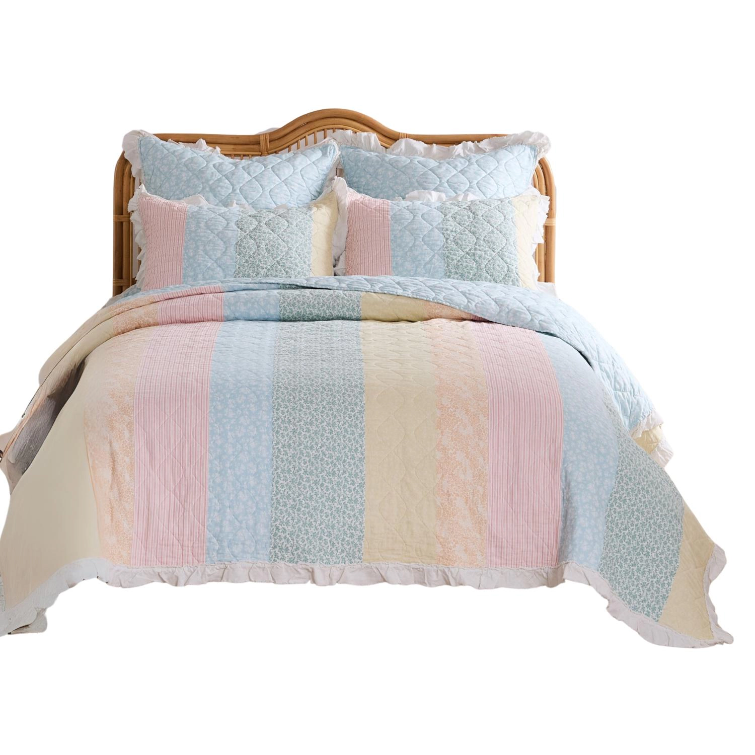 Greenland Home Fashions Tessie Luxurious Modern Design Quilt Bedding Set 3 Piece