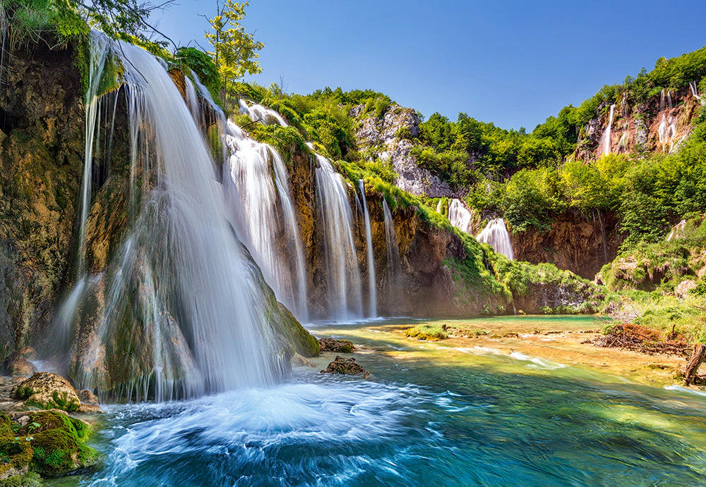 CASTORLAND 1000 Piece Jigsaw Puzzles, Land of the Falling Lakes , National park, Pure nature, River puzzle, C-104185-2