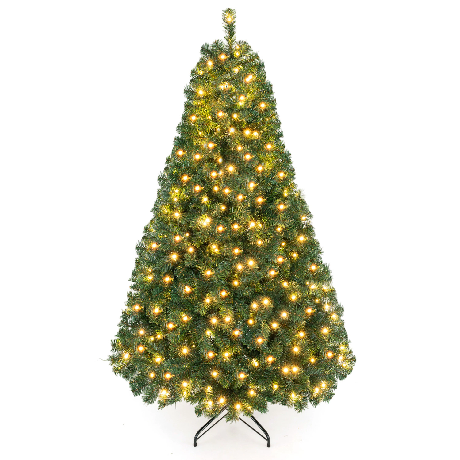 LJG PVC Artificial Christmas Tree with LED Lights