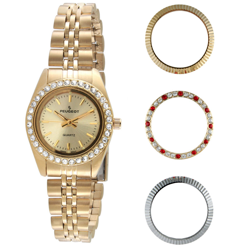 Peugeot Women Watch Gift set with Interchangeable Bezels