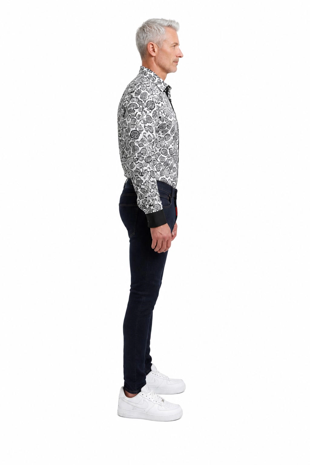Elie Balleh Men's slim fit skinny wash jeans
