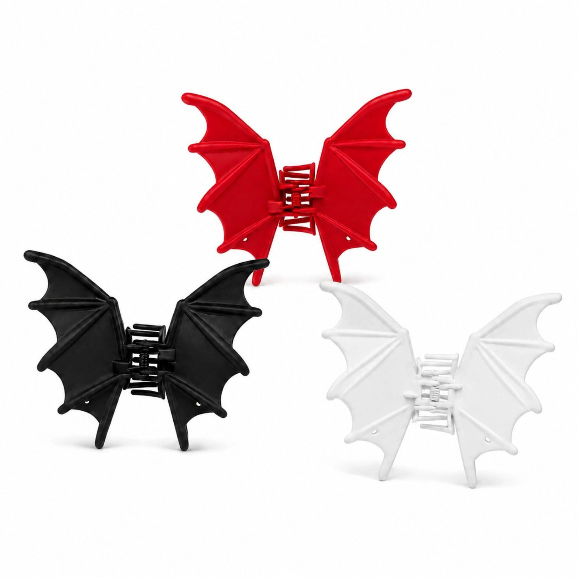 Alilang Women's 3-Piece Halloween Bat Wing Costume Hair Claw Clip Set