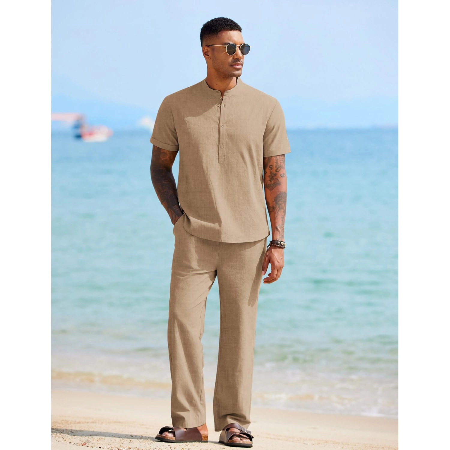 COOFANDY Mens Classic Long Sleeve Shirts Fall Spread Collar Button Down Dressy Tops