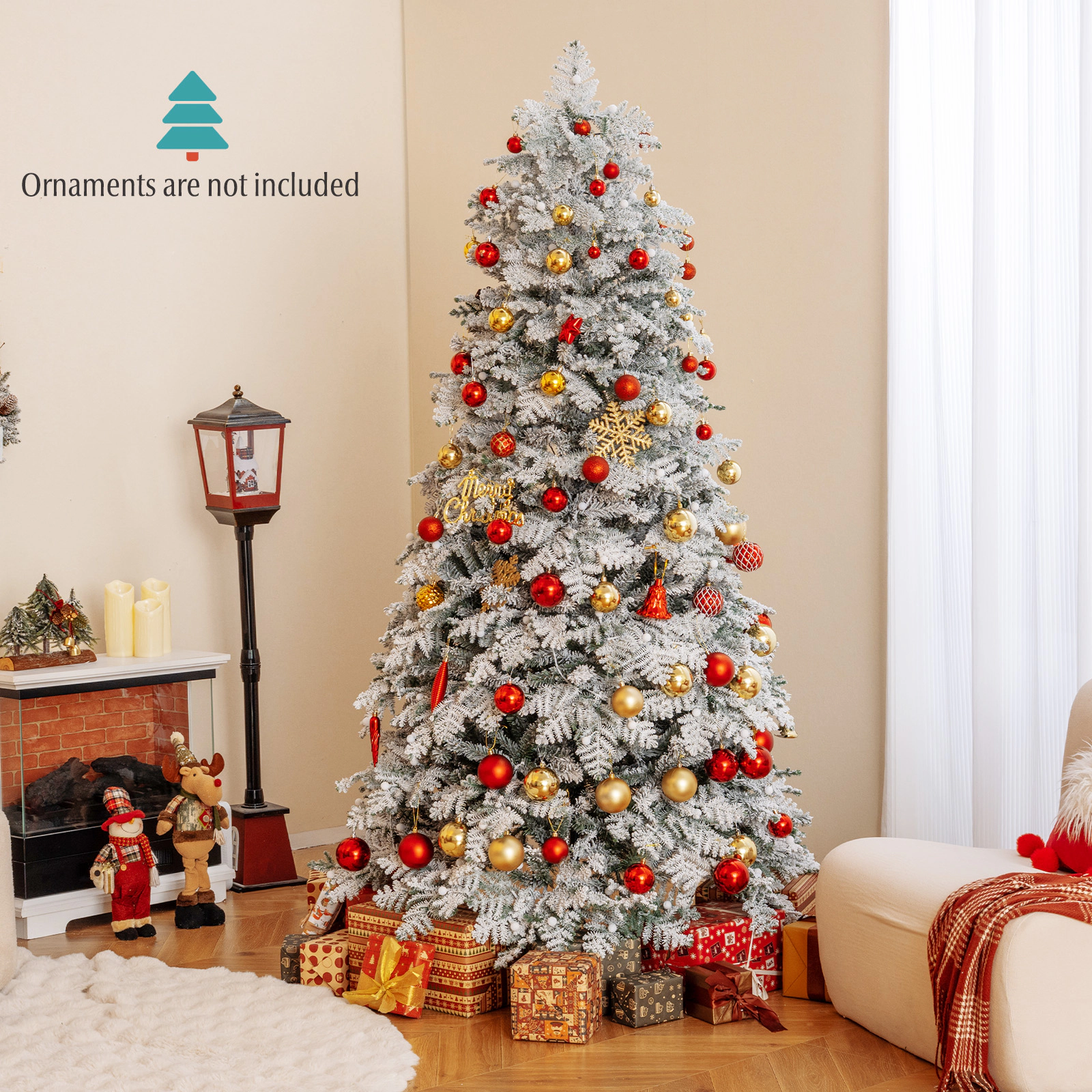 SlickBlue Pre-Lit Christmas Tree with 8 Lighting Modes & LEDs