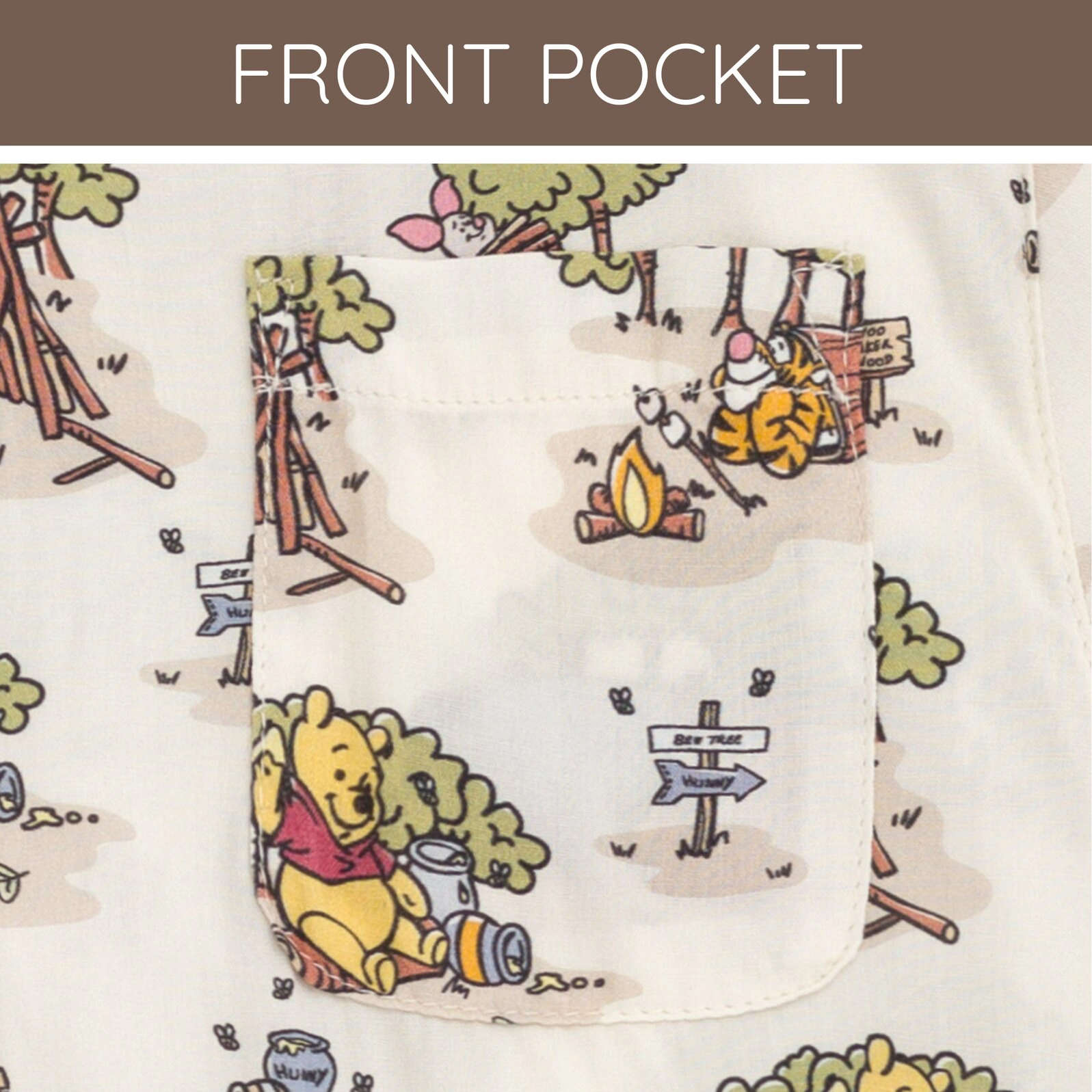 Disney Winnie the Pooh Boys' Short Sleeve Button Down Shirt