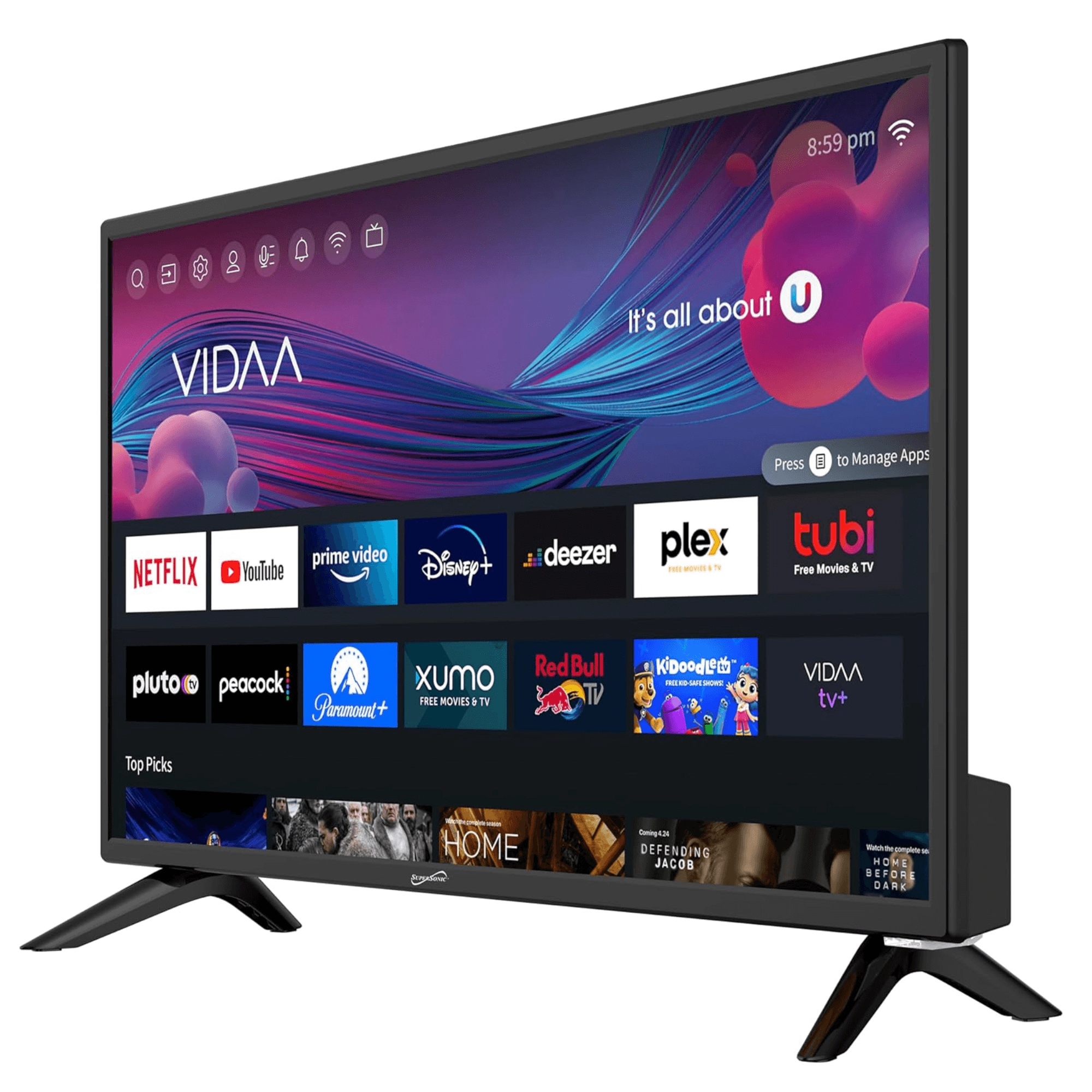 Supersonic Smart 24-inch VDAA DLED TV with DVD Player