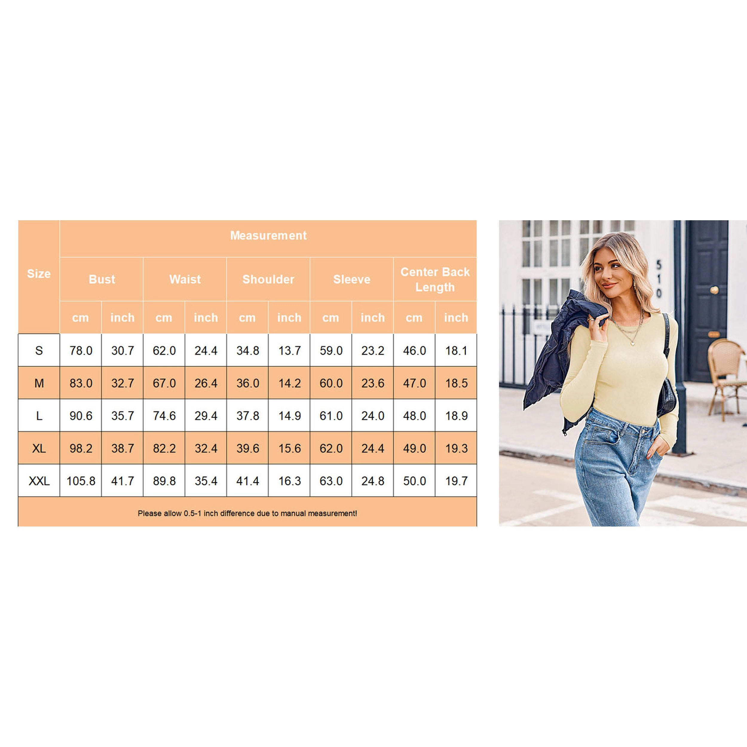 Zeagoo Women Ribbed Crew Neck T Shirt
