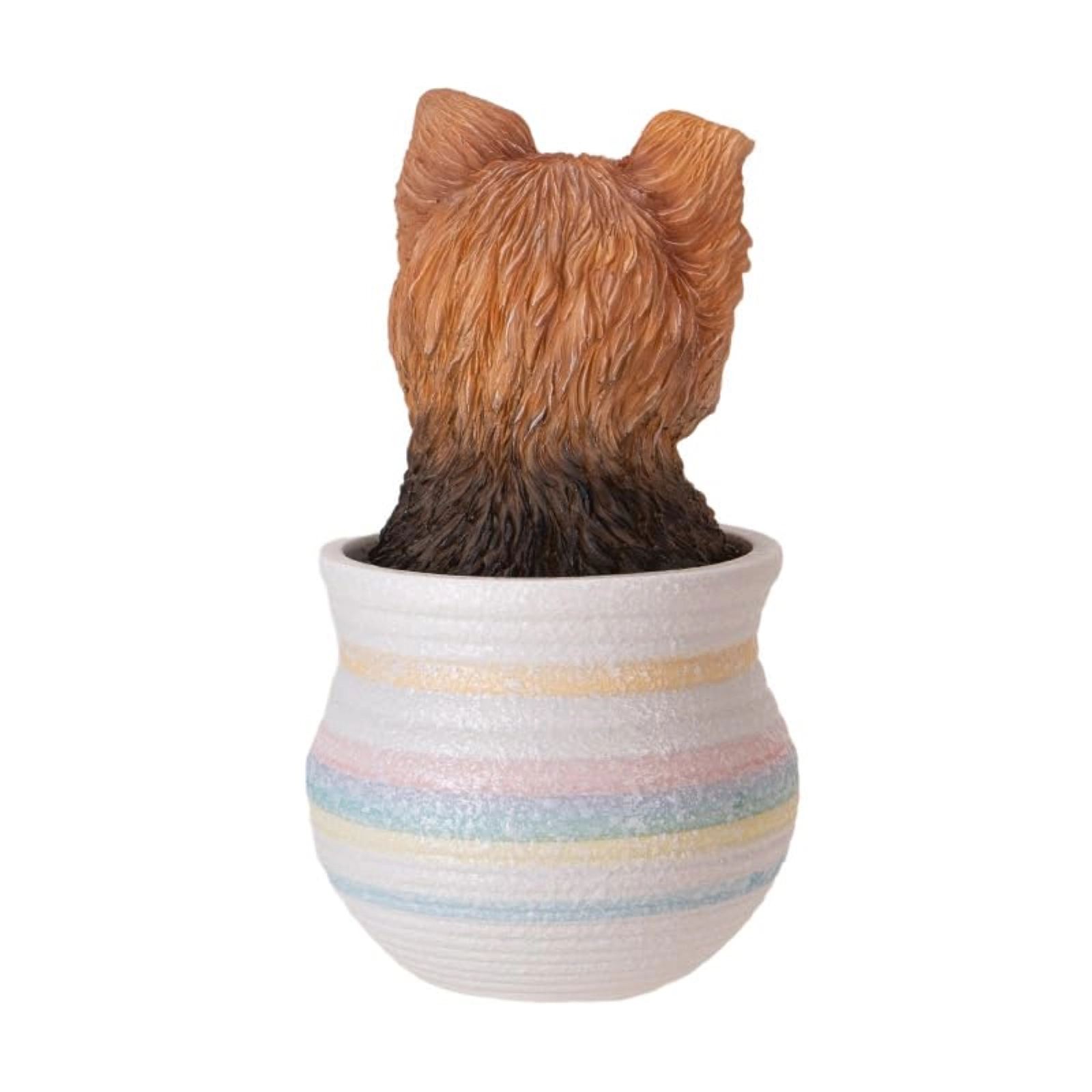 Pacific Giftware Yorkie Dog Figurine in Decorative Pot Cute Home Decor Tabletop Statue 6 inch