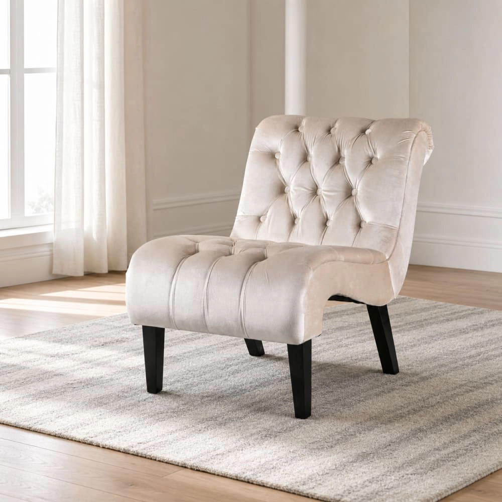 GOODSILO Upholstered Velvet Accent Chair Comfortable Seating