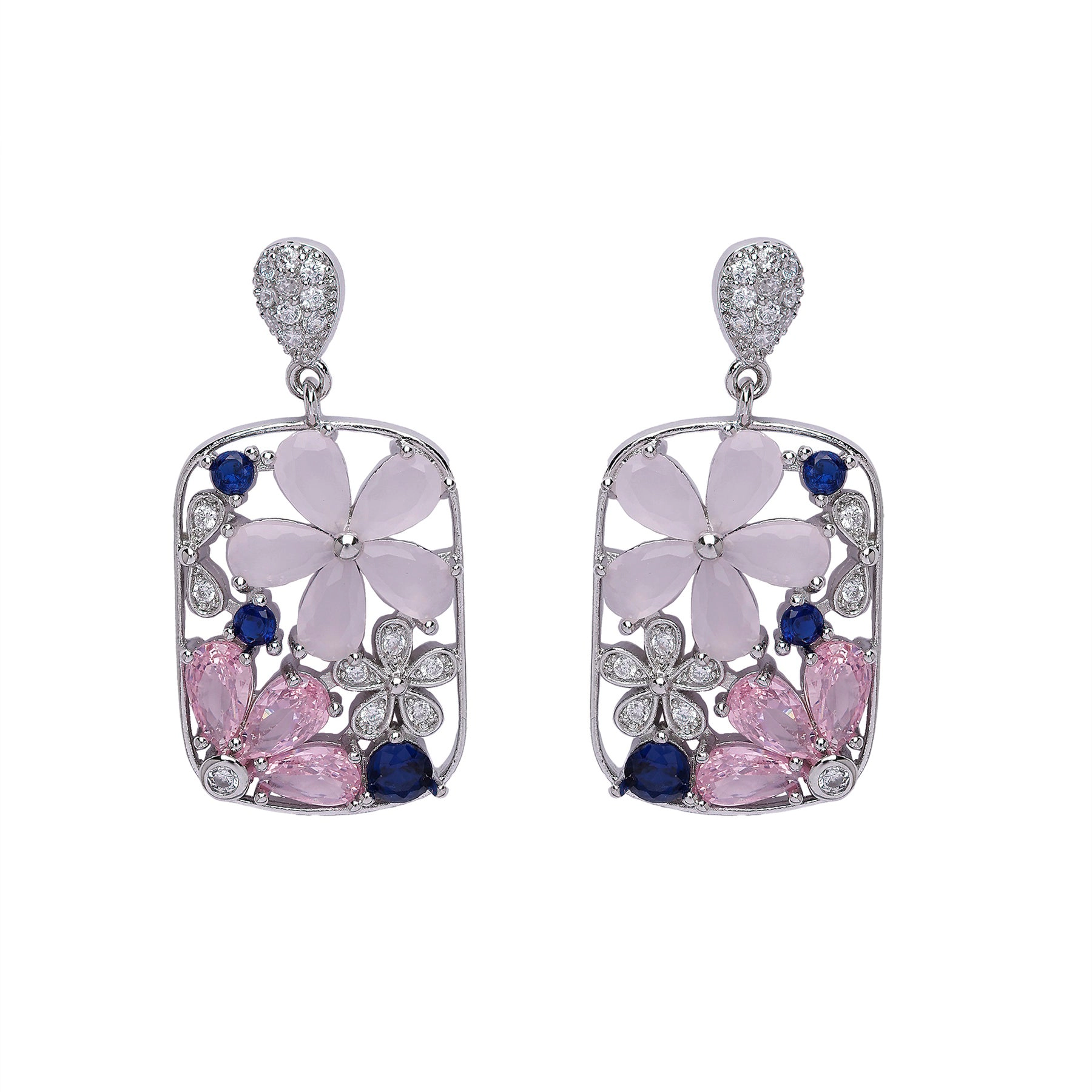 AGP PARIS Womens Diva Floral Drop Earrings