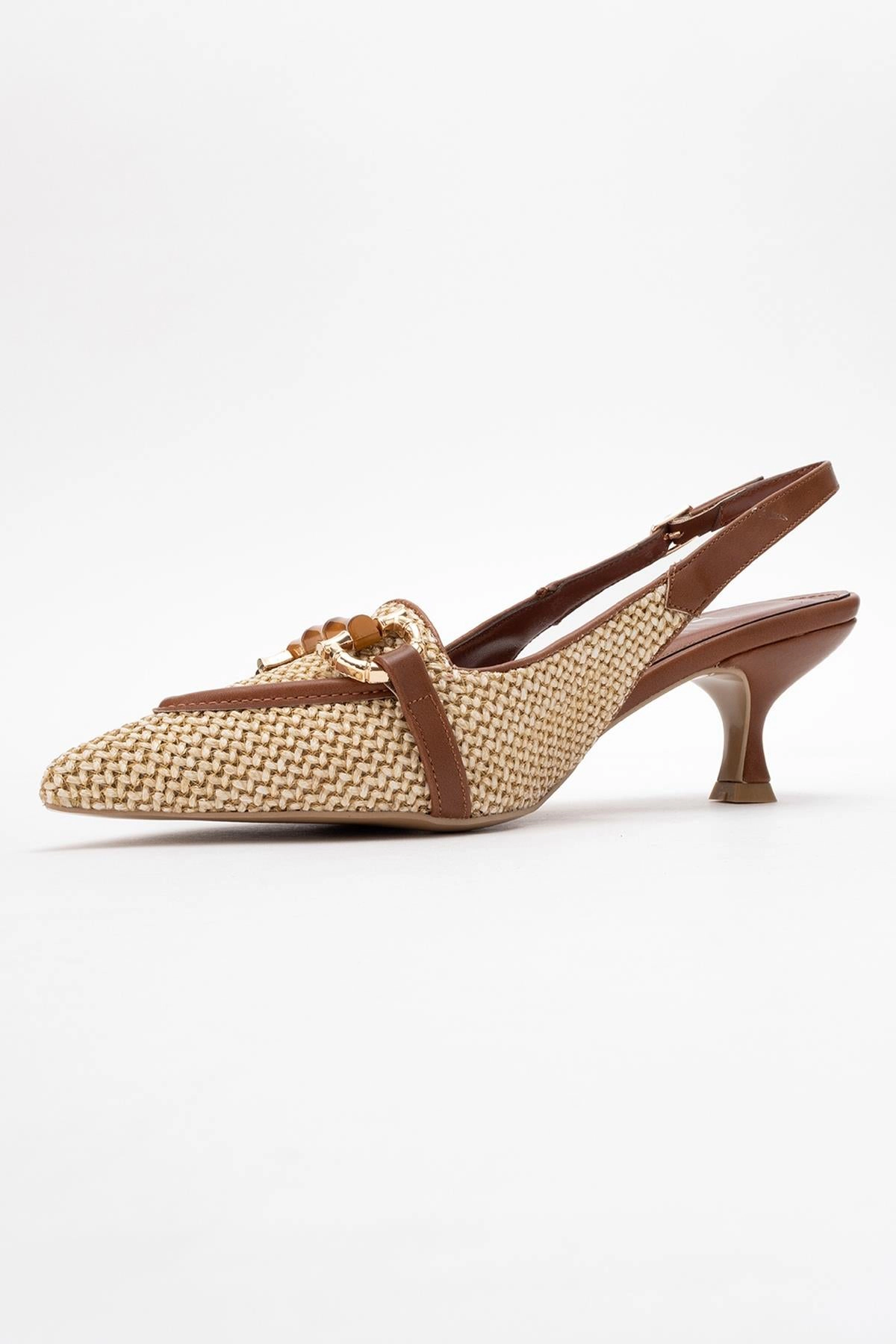 Prologue Shoes Womens Osca Pointed Toe Buckled Slingback Pump