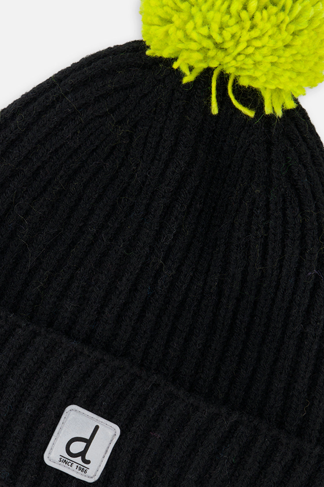 Deux par Boys Ribbed Winter Knit Hat with Pompom