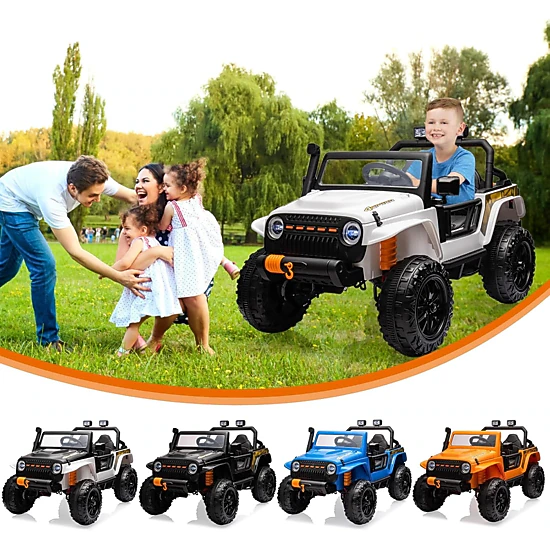 Howbow 24V 2-Seater Kids Ride-On Truck – 4x45W Switchable 4WD/2WD ...