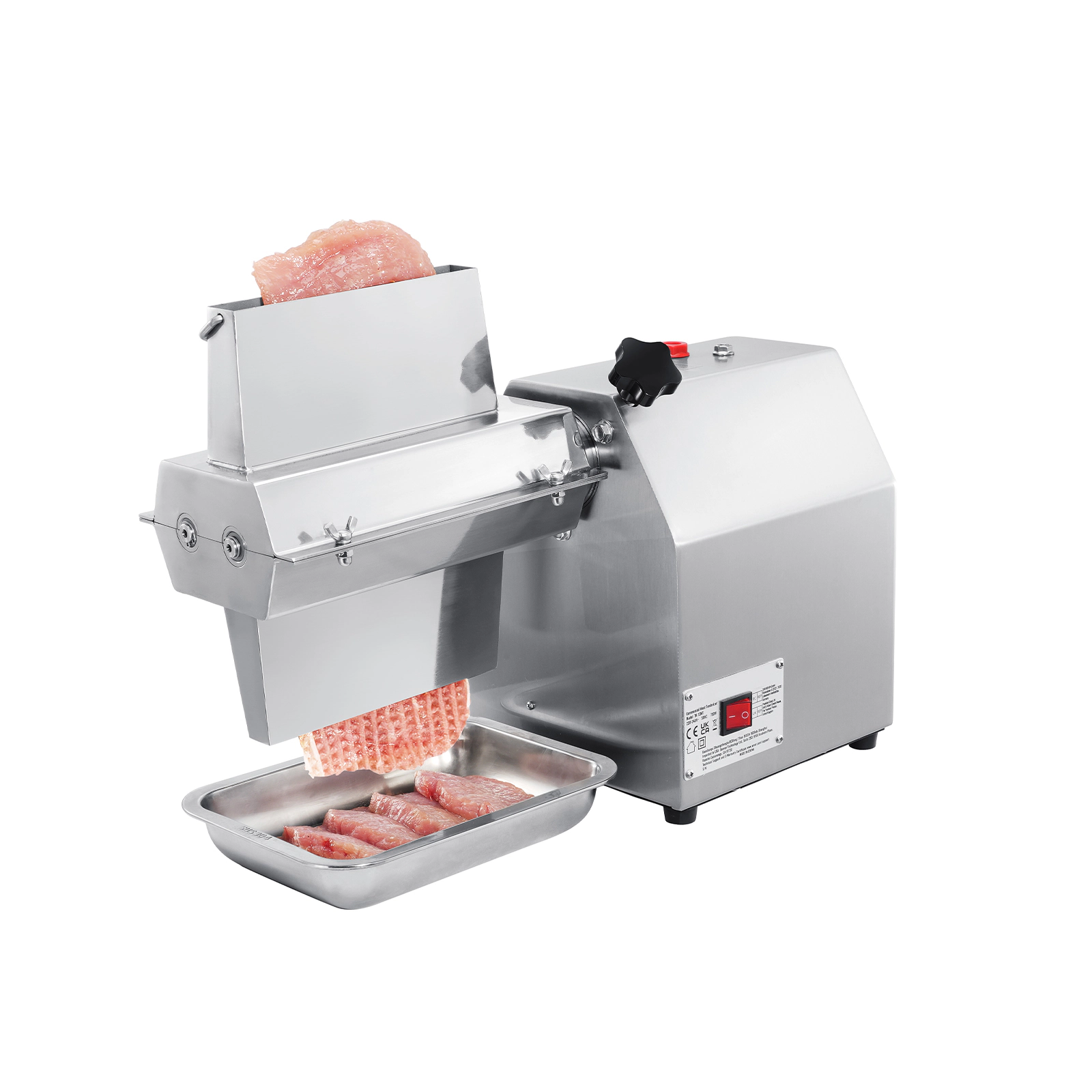 HONGGE Commercial Meat Tenderizer, Heavy Duty Stainless Steel Kitchen Tool with Meat Tong, Cleaning Brush