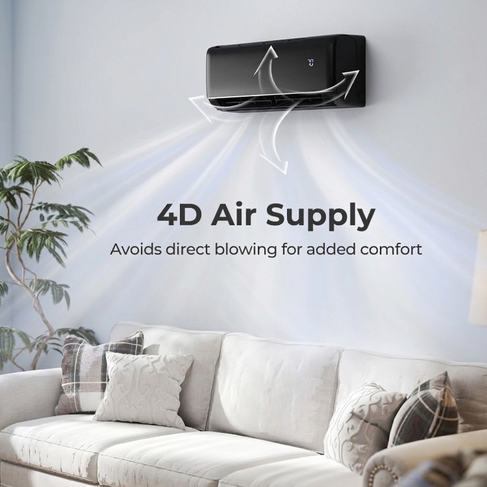 SUGIFT 12000-BTU 22-SEER2 115V 750-sq ft Gray WiFi Smart Ductless Mini Split Air Conditioner and Heat Pump