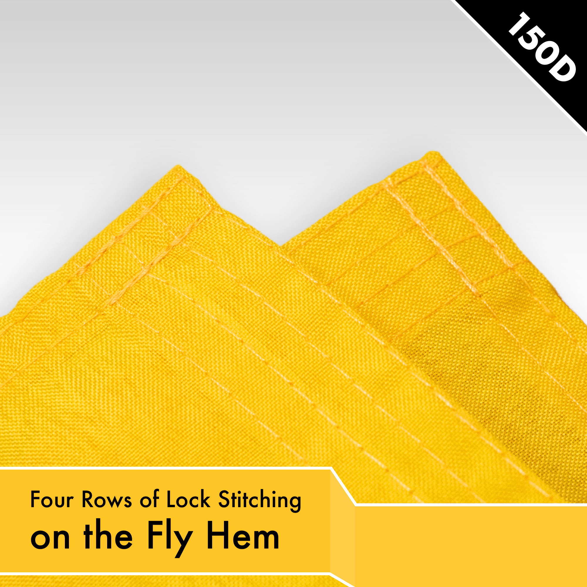 G128 Golden Yellow Solid Flag - 3x5 feet, 150D Polyester, Dye-Sublimated, Brass Grommets
