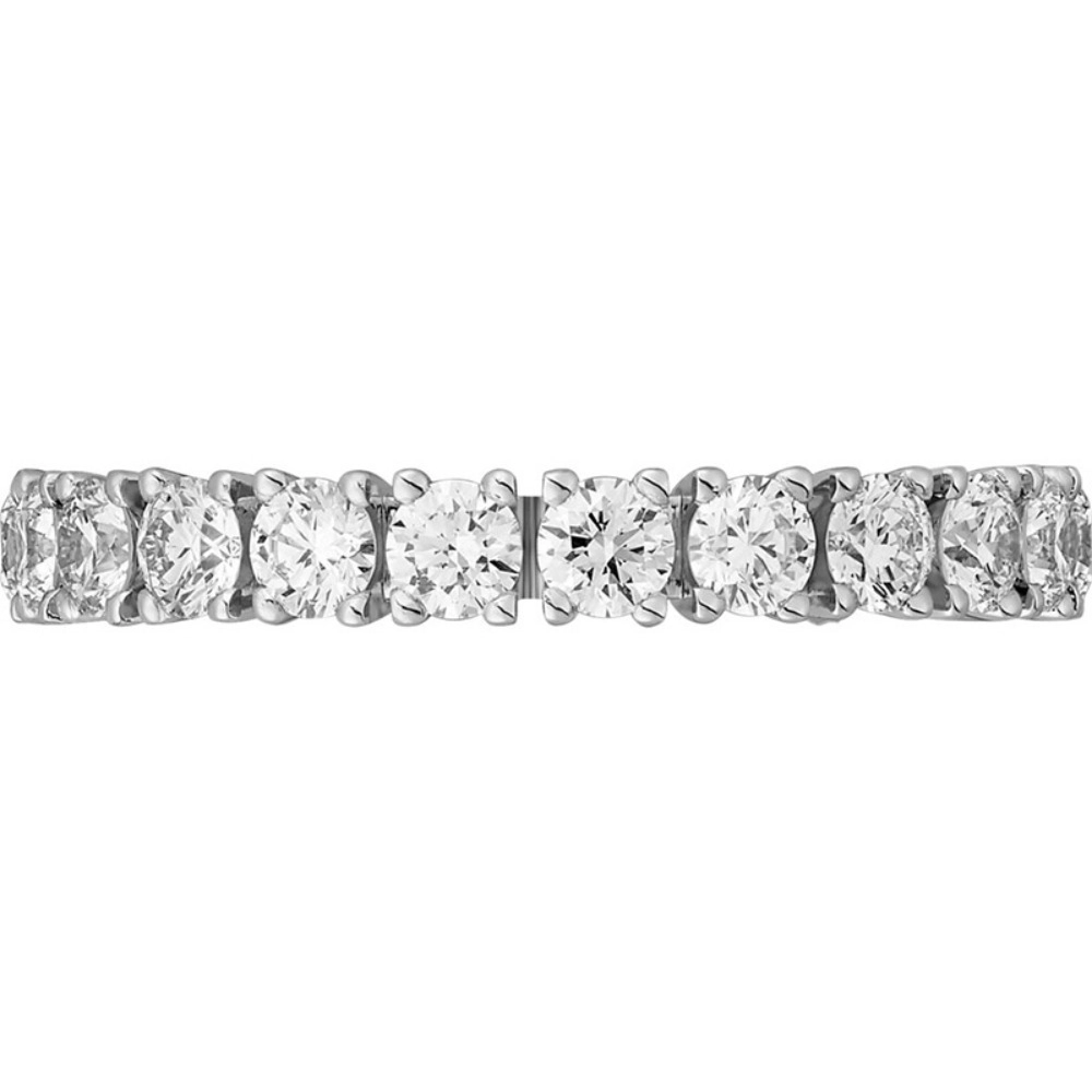 Wardrobe Whimsy Full Eternity Round Cubic Zirconia Silver‑Tone Band Ring