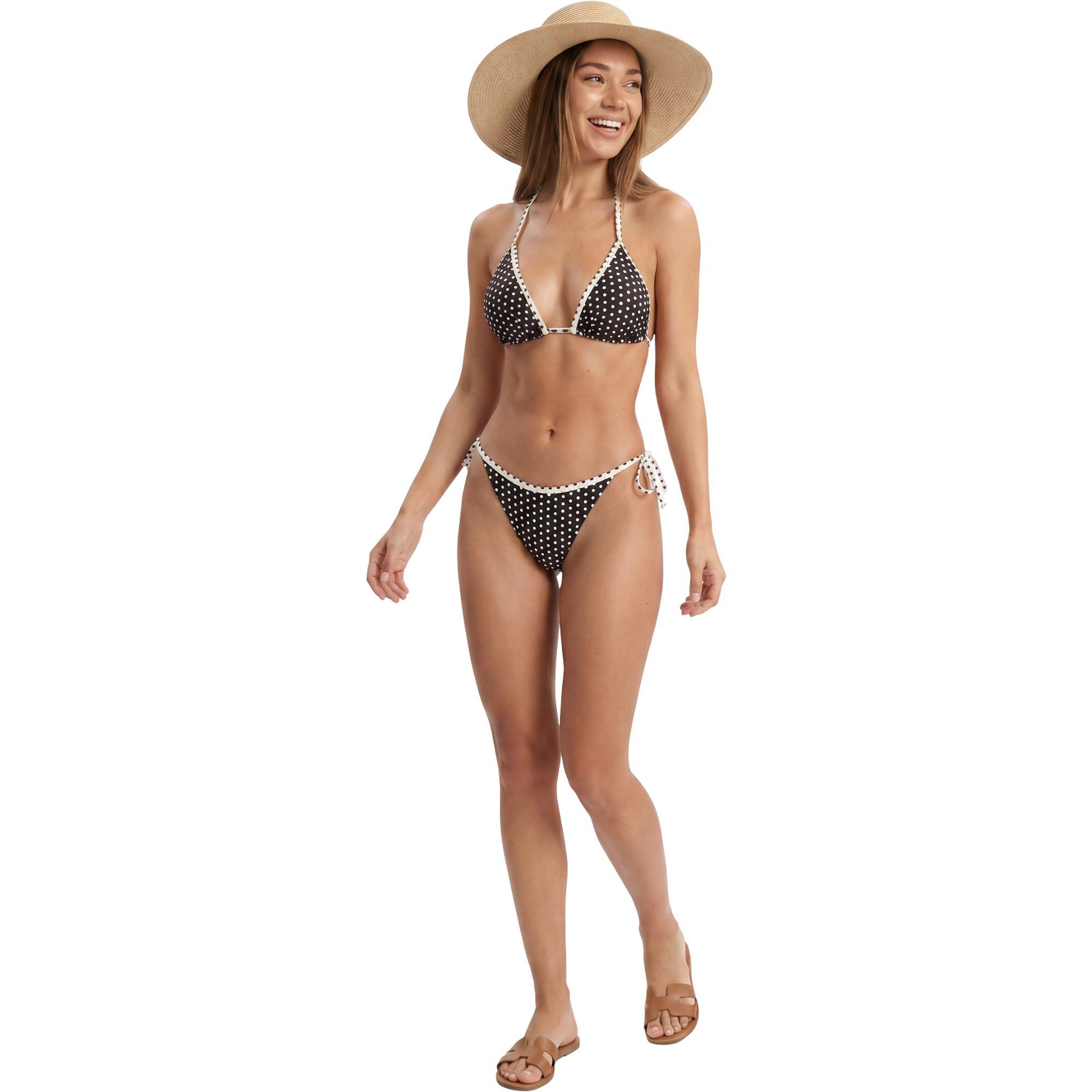 Anna-Kaci Women's Polka Dot Triangle Bikini Set