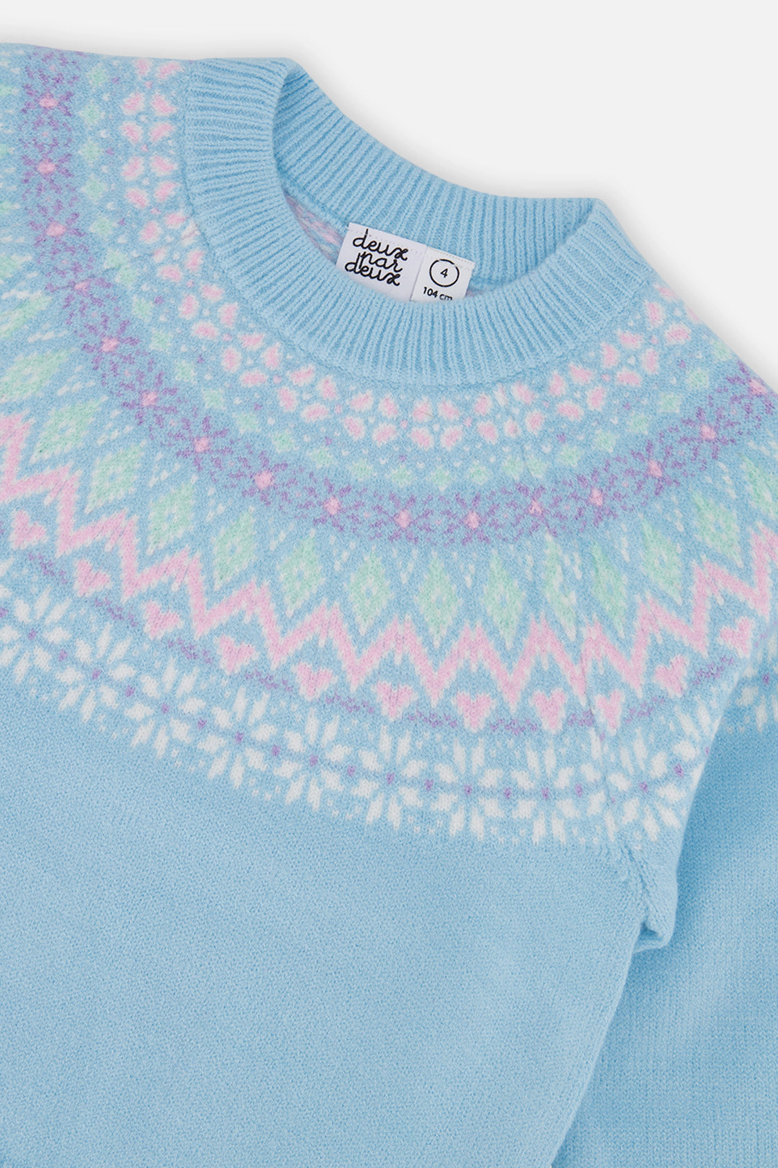 Deux par Girls Nordic Jacquard Knit Sweater