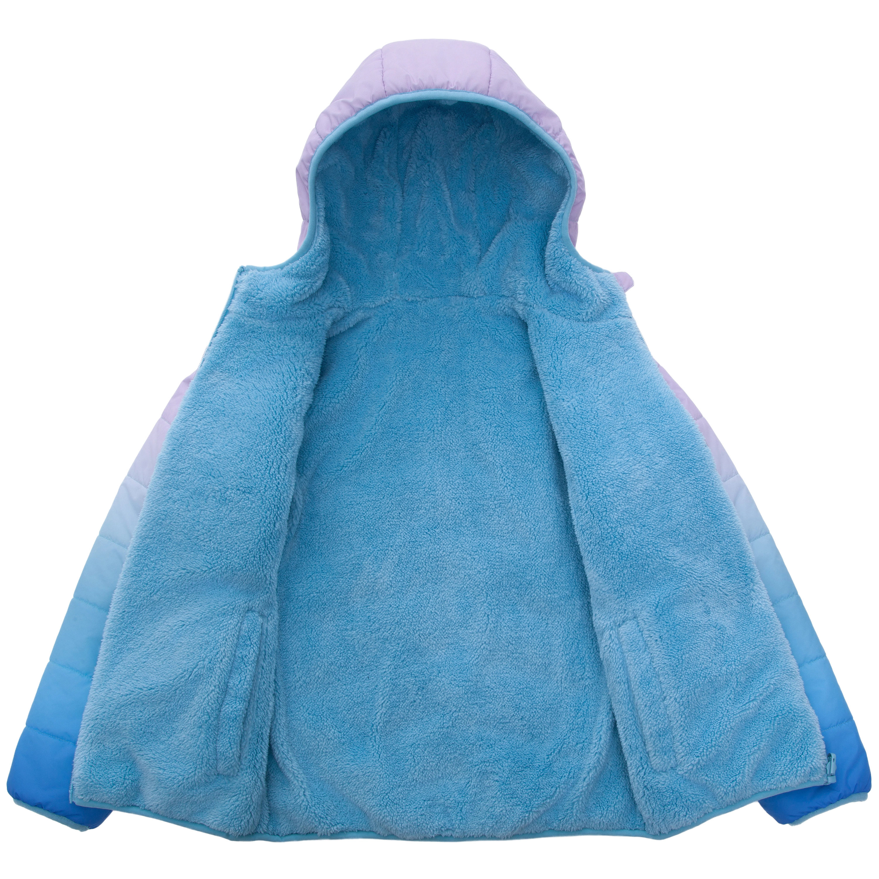 Rokka&Rolla Little & Big Kid Girls Reversible Fleece Puffer Jacket